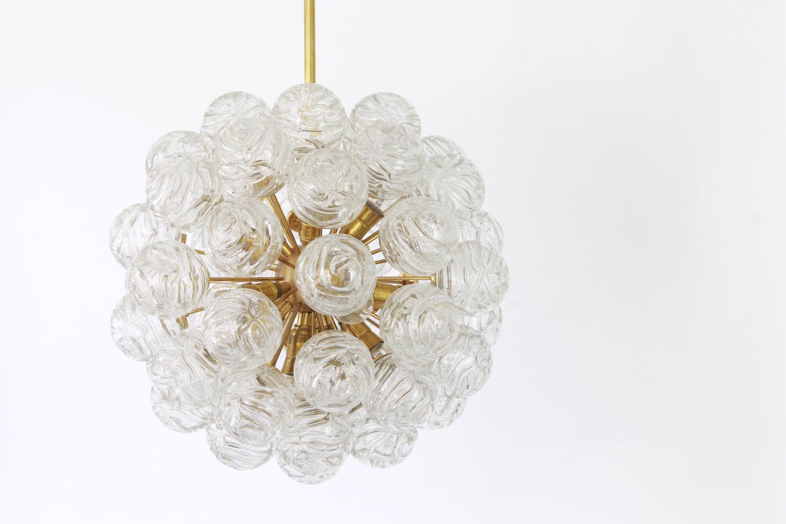 Spectacular Sputnik Chandelier With Snow Glass Balls, Doria, Germany, 1970s photo for sale