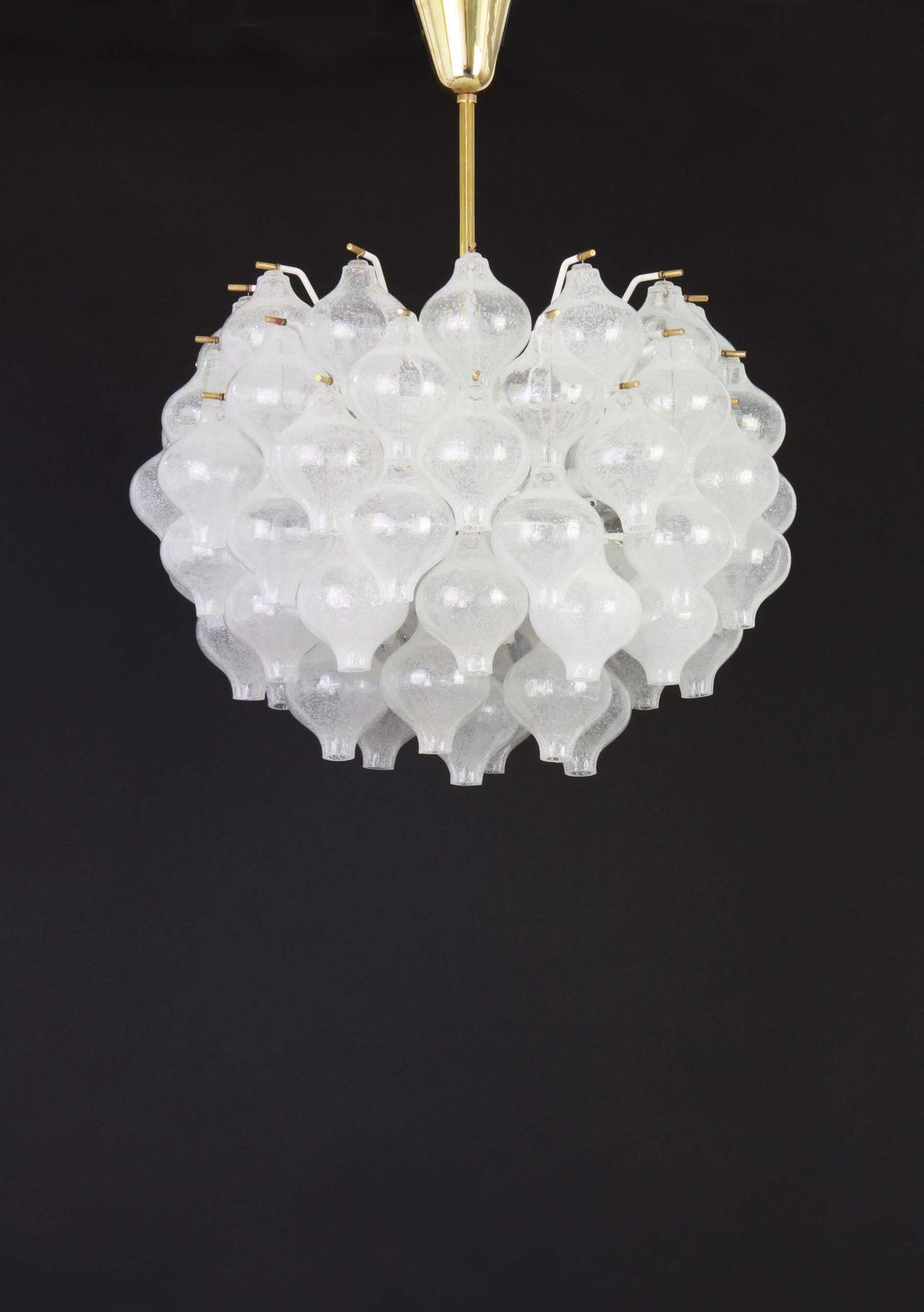 1 Of 6 Large Tulipan Glass Chandelier By Kalmar, Austria, 1960s photo 5330.0