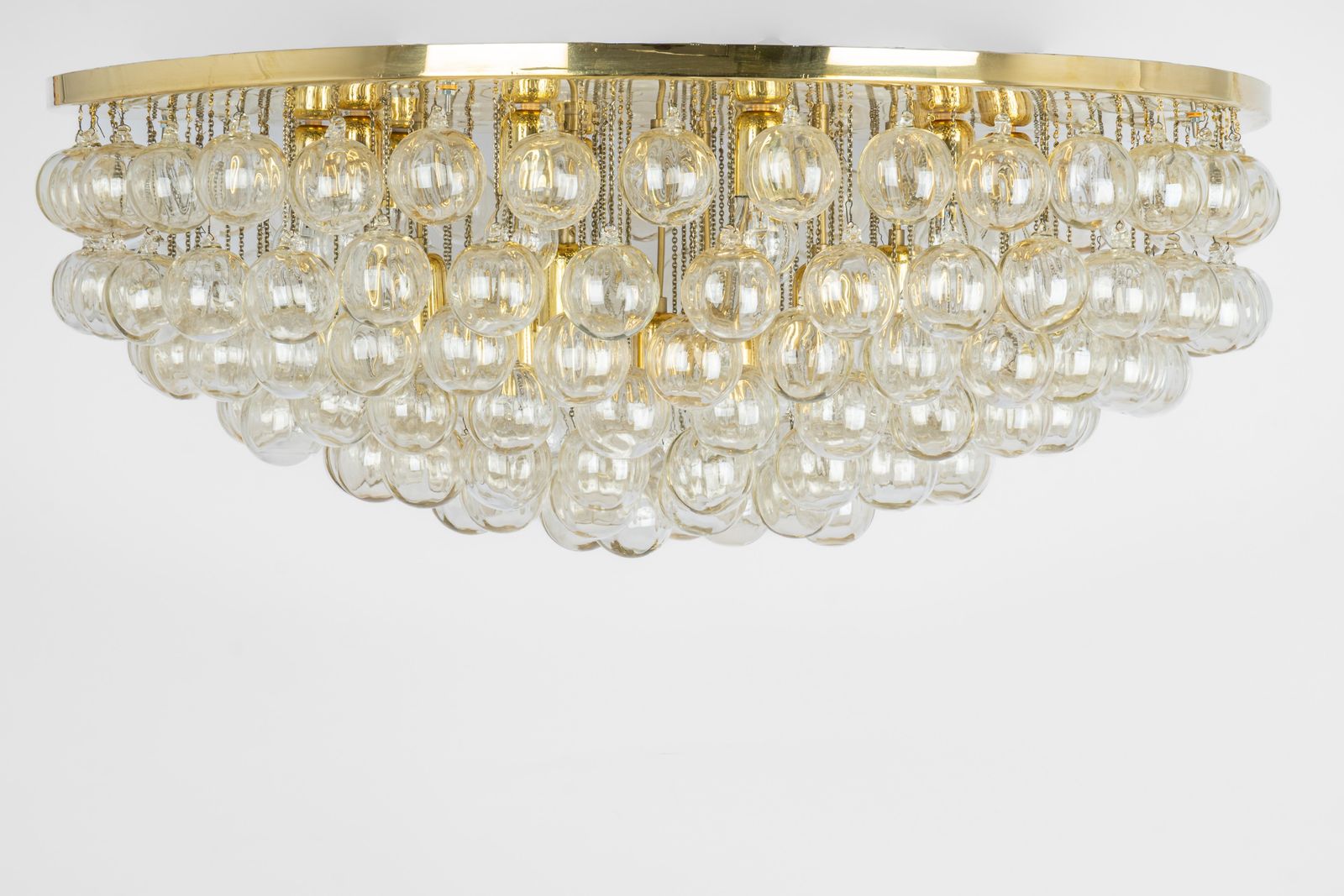 1 Of 2 Extra Large Murano Glass Chandelier, Christoph Palme, Germany, 1970s photo furniture