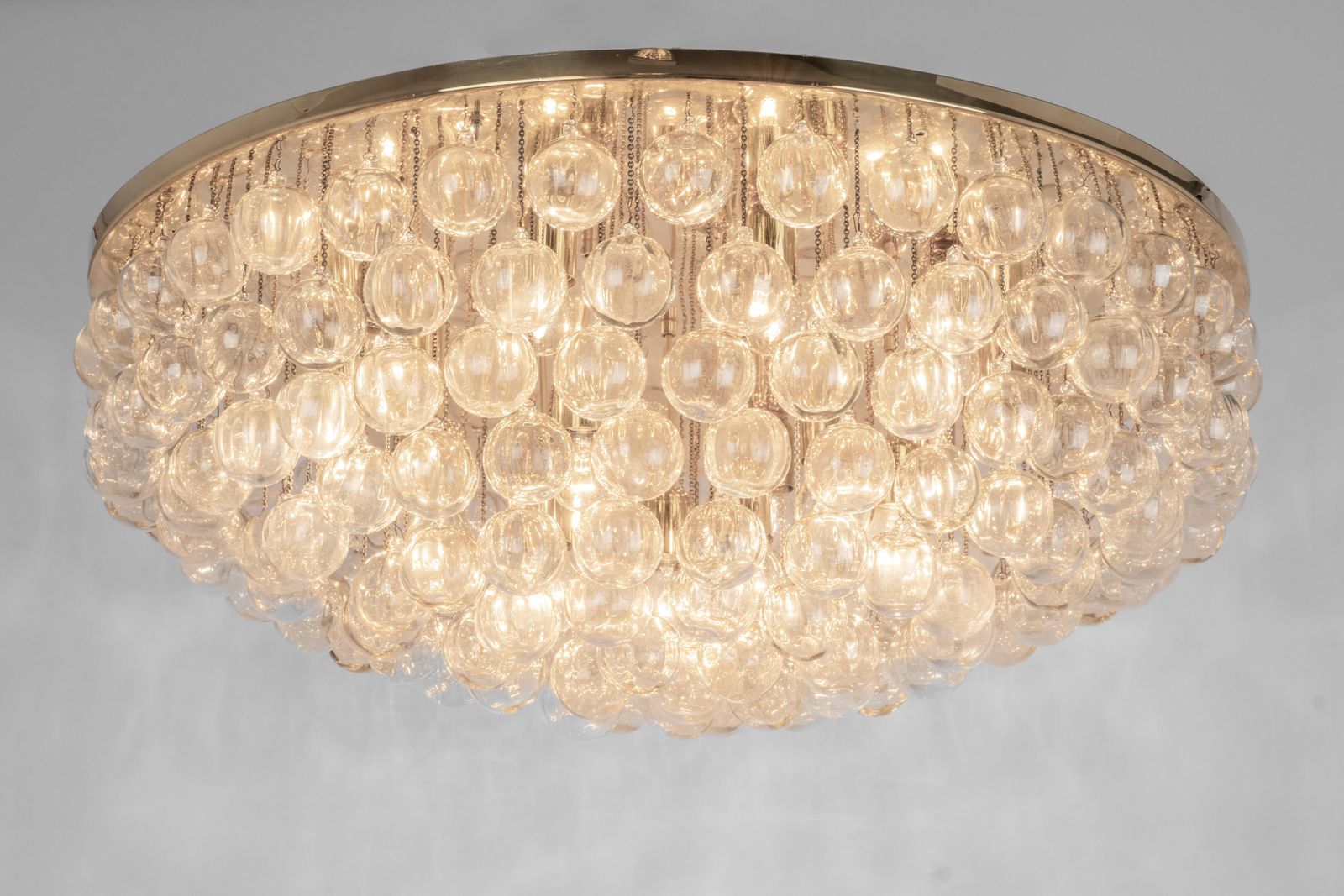 1 Of 2 Extra Large Murano Glass Chandelier, Christoph Palme, Germany, 1970s photo buy