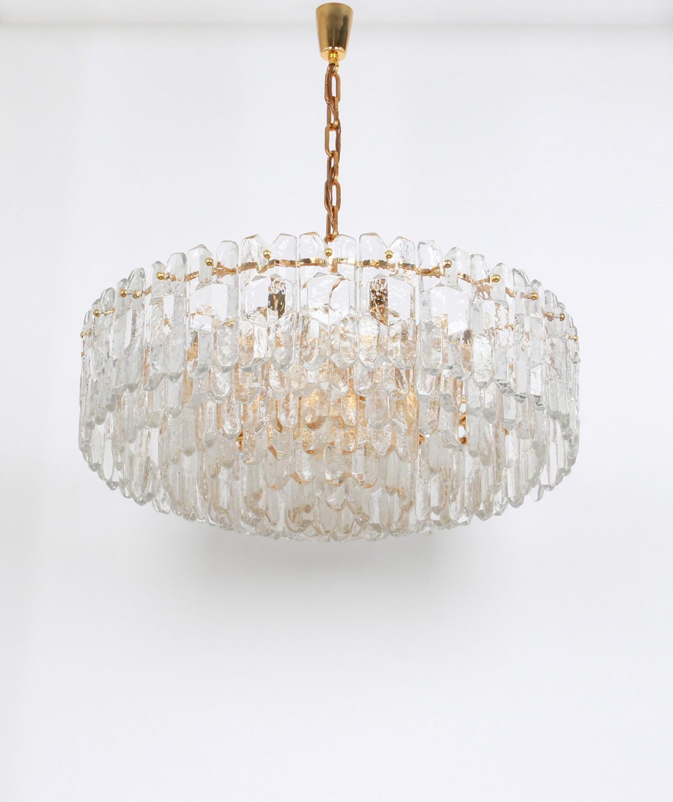photo furniture 1 Of 2 Huge Kalmar Chandelier 'Palazzo', Gilt Brass Glass, Austria, 1970