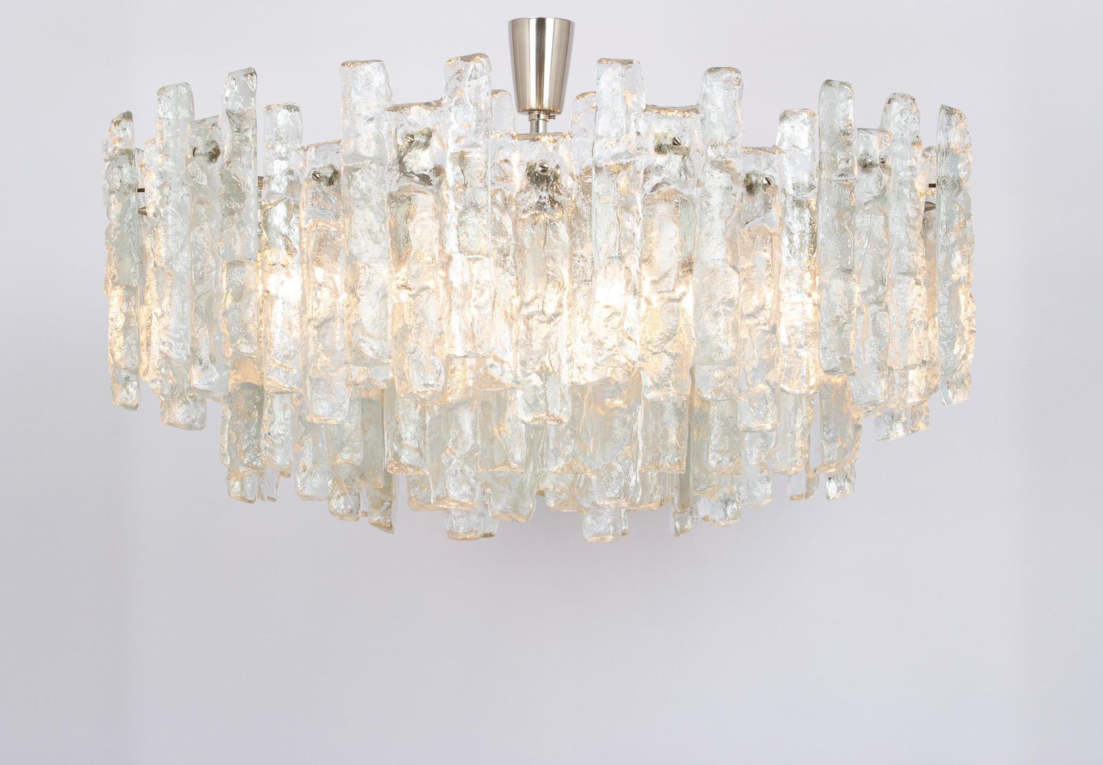 photo furniture Huge Kalmar Chandelier 'Soria', Ice Glass, Germany, 1970