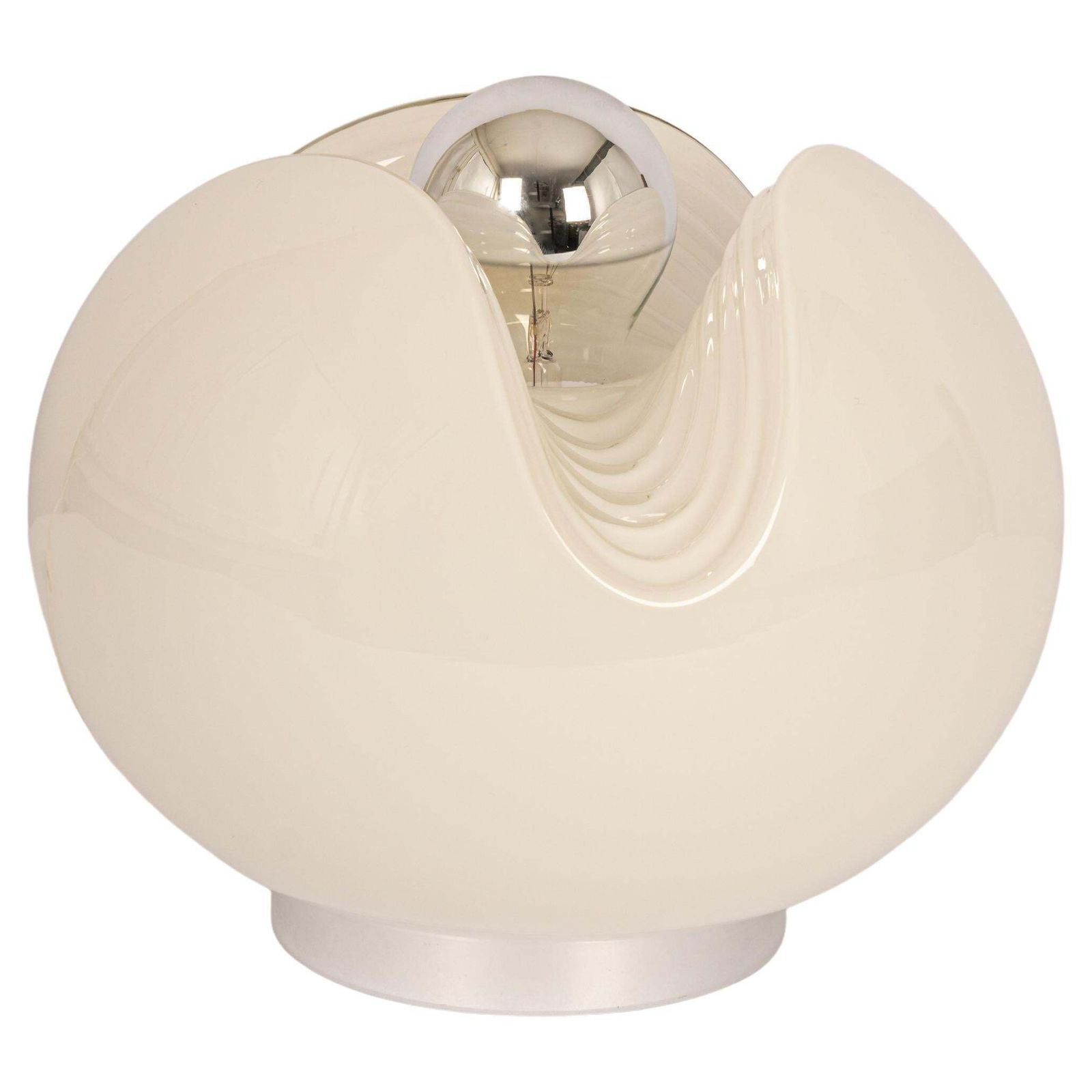 1 Of 2 Petite Glass Table Light By Koch & Lowy For Peill & Putzler, Germany, 70s photo furniture