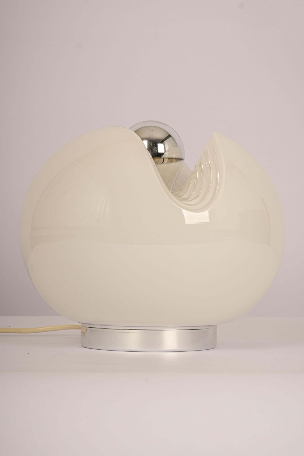 1 Of 2 Petite Glass Table Light By Koch & Lowy For Peill & Putzler, Germany, 70s photo for sale