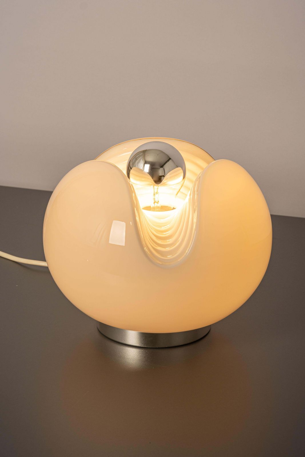 photo vinterior 1 Of 2 Petite Glass Table Light By Koch & Lowy For Peill & Putzler, Germany, 70s