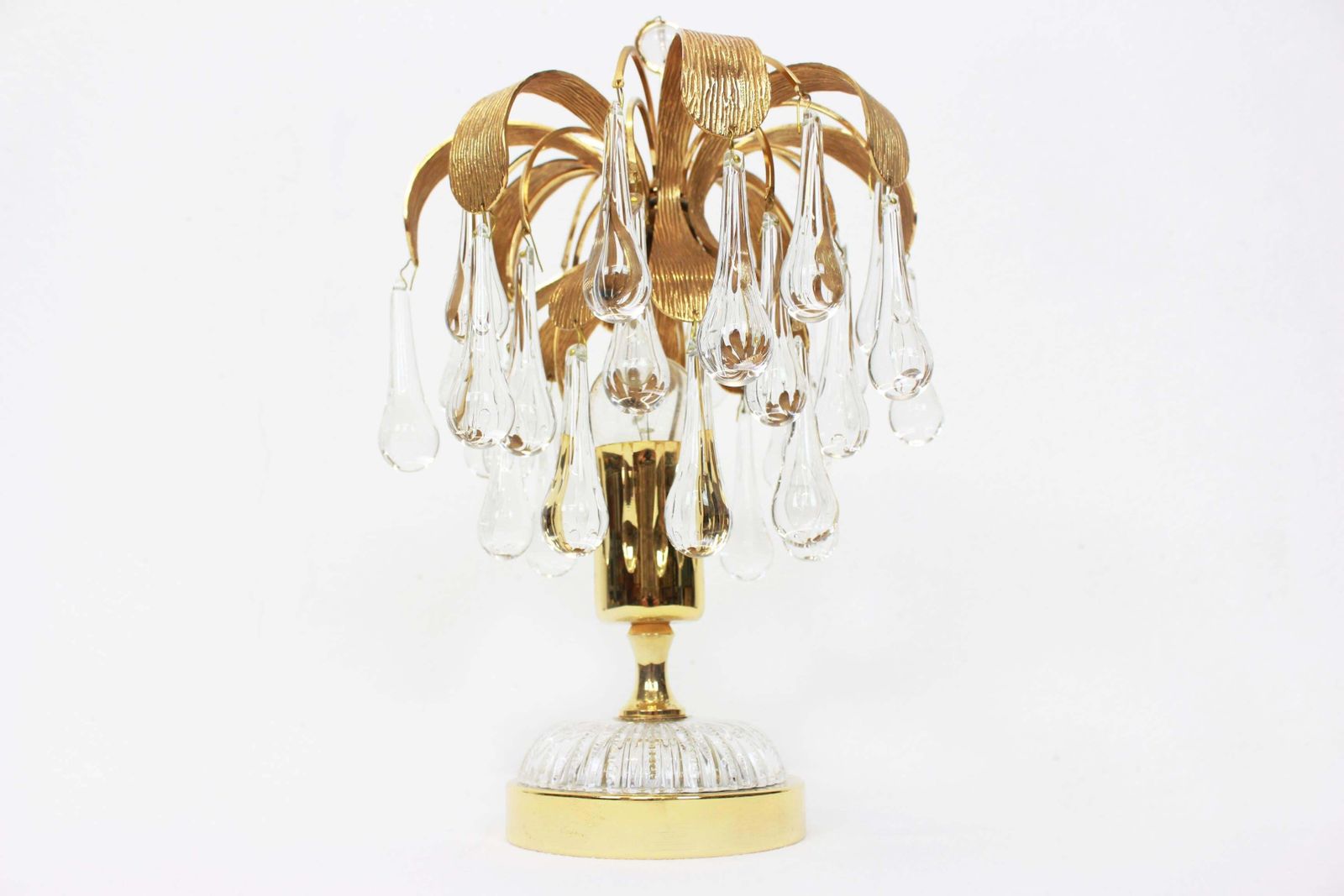 Pair Of Murano Glass Tear Drop Table Lamps By Palwa, Germany, 1960s photo Lighting