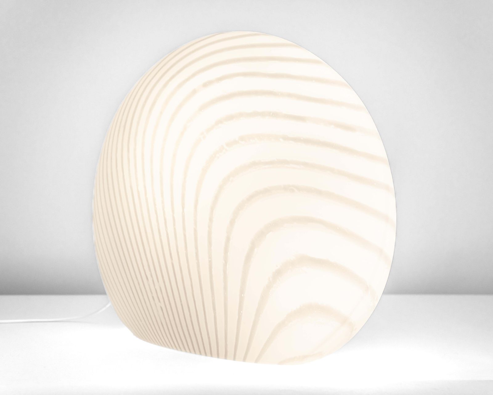 Wonderful Large Glass Table Lamp Zebra Pattern Peill & Putzler, Germany, 1970s photo for sale