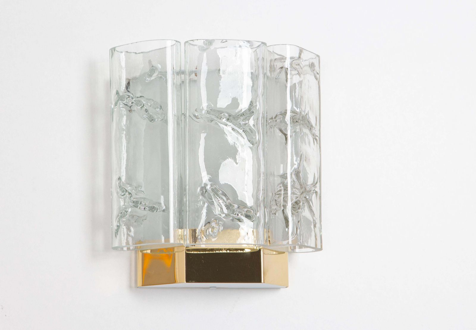 photo for sale 1 Of 4 Brass And Murano Glass Wall Sconces By Doria, Germany, 1960s