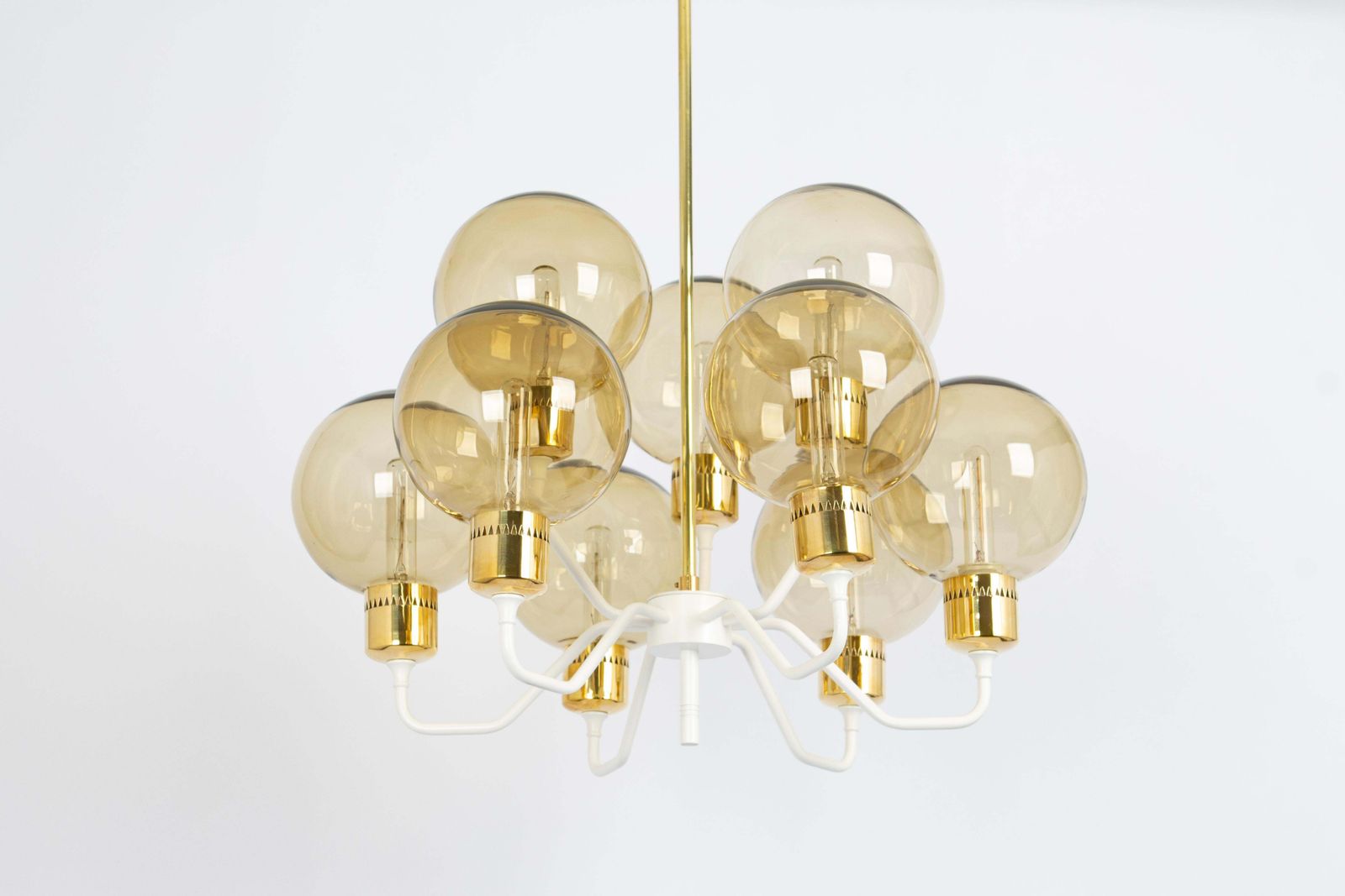 Stunning Large Metal And Smoke Glass Sconce, Hans Agne Jakobsson, Sweden, 1970s photo buy