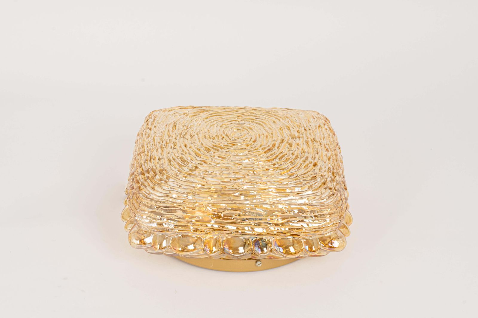 1 Of 10 Amber Glass Sconces In Thumbprint Shape, Germany, 1970s photo furniture