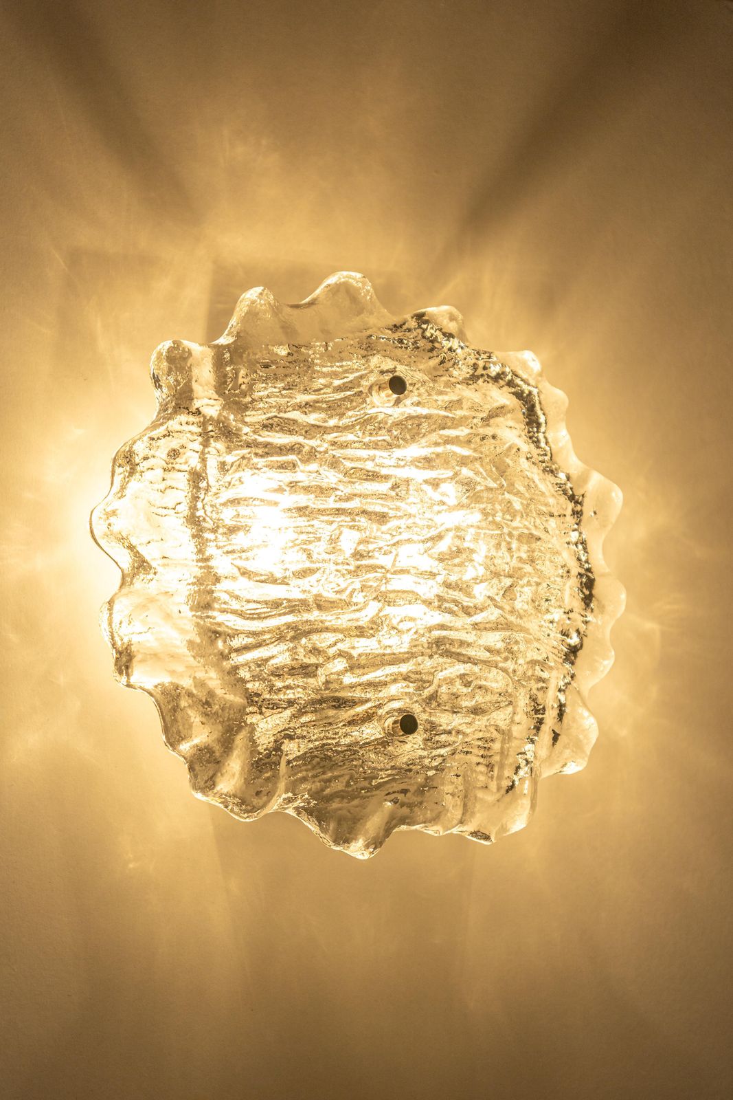 1 Of 2 Exclusive Sputnik Crystal Glass Wall Sconce By Peill & Putzler, Germany photo Lighting