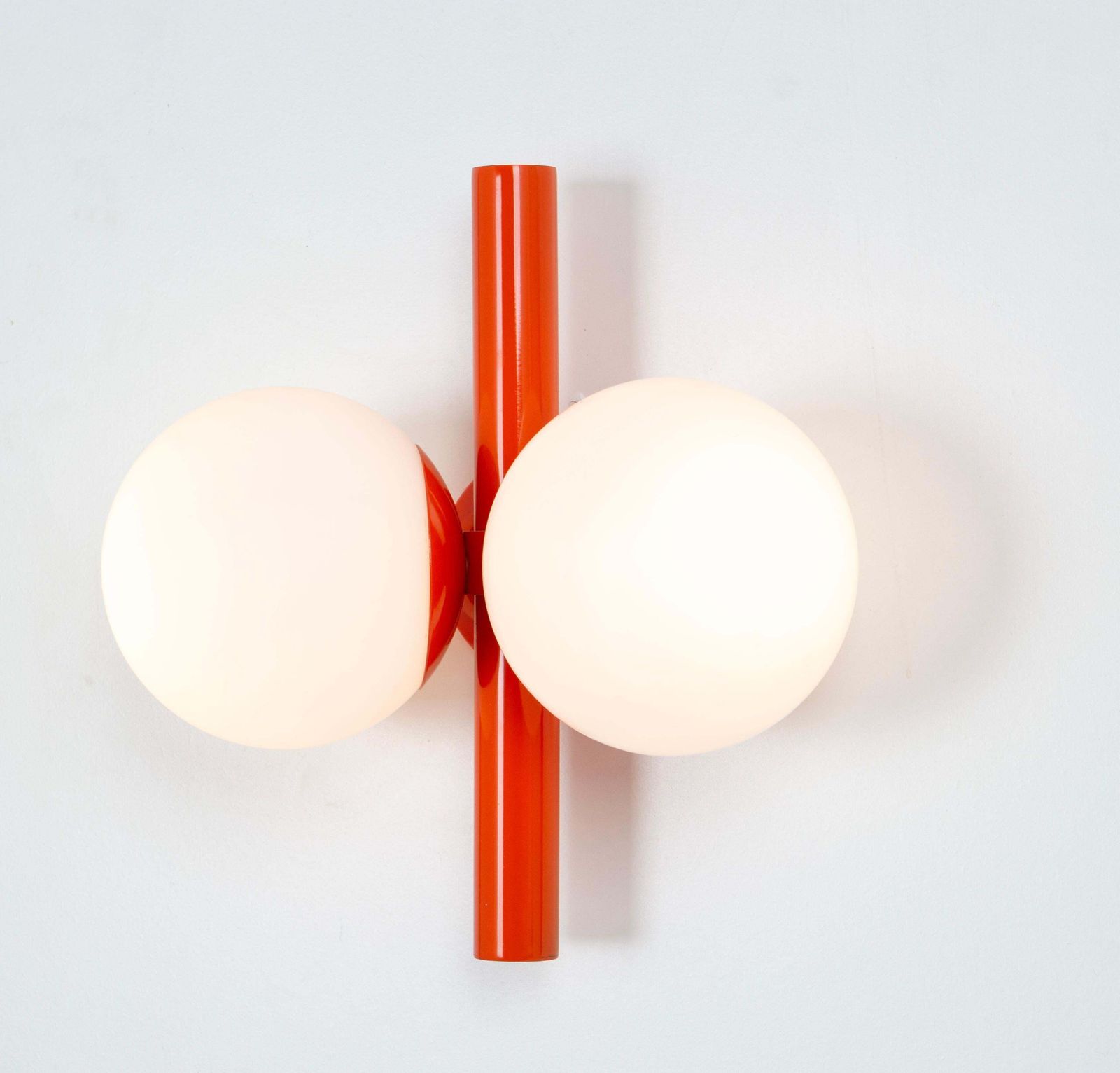 photo for sale 1 Of 3 Midcentury Orbital Wall Lights In Orange By Kaiser, Germany, 1970s