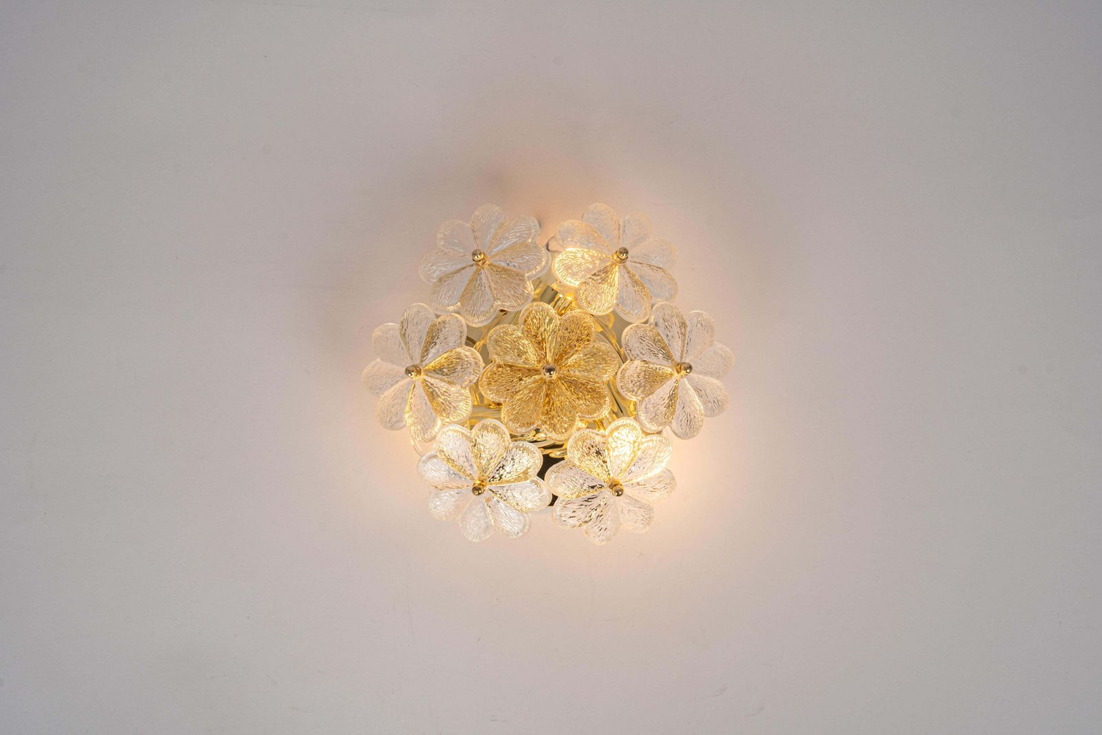 photo furniture 1 Of 5 Stunning Petite Glass Flower Wall Light By Ernst Palme, Germany, 1970s