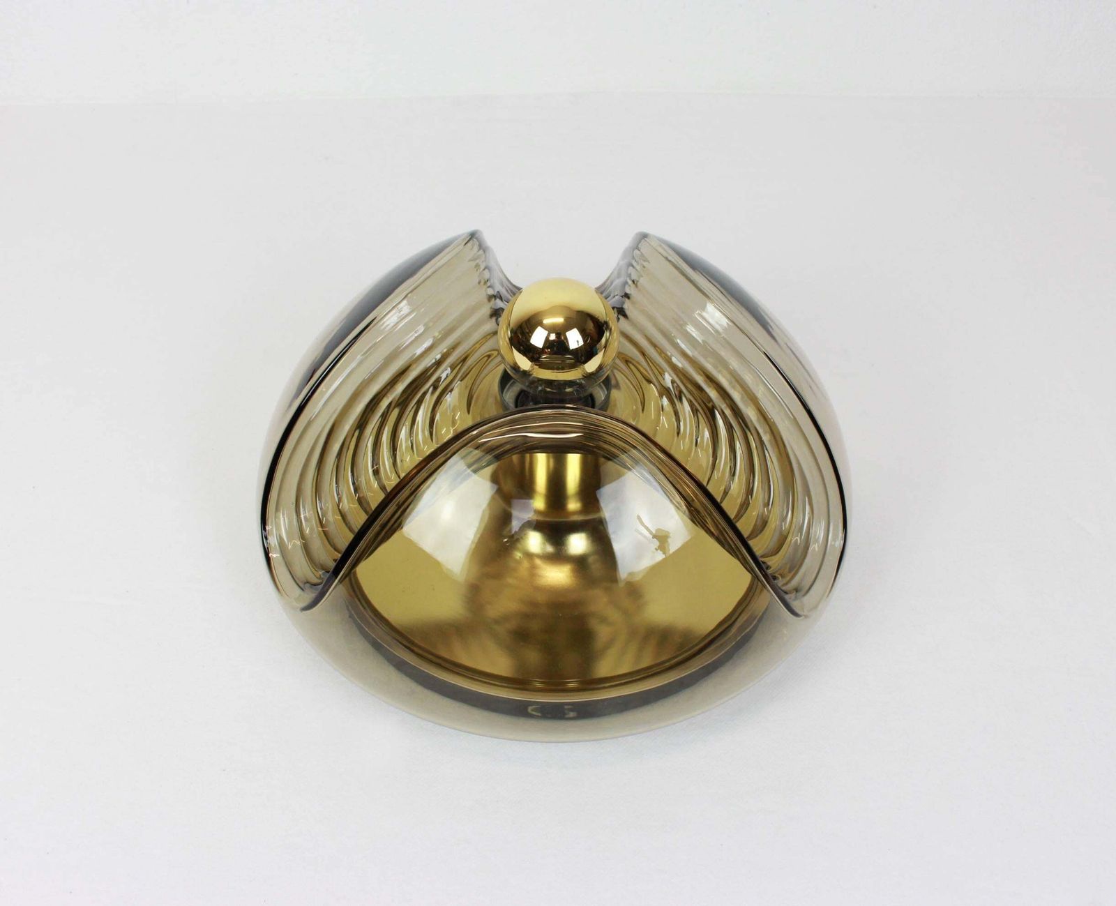 1 Of 4 Large Wall Sconce Flush Mount, Koch & Lowy By Peill & Putzler, Germany photo 774.0