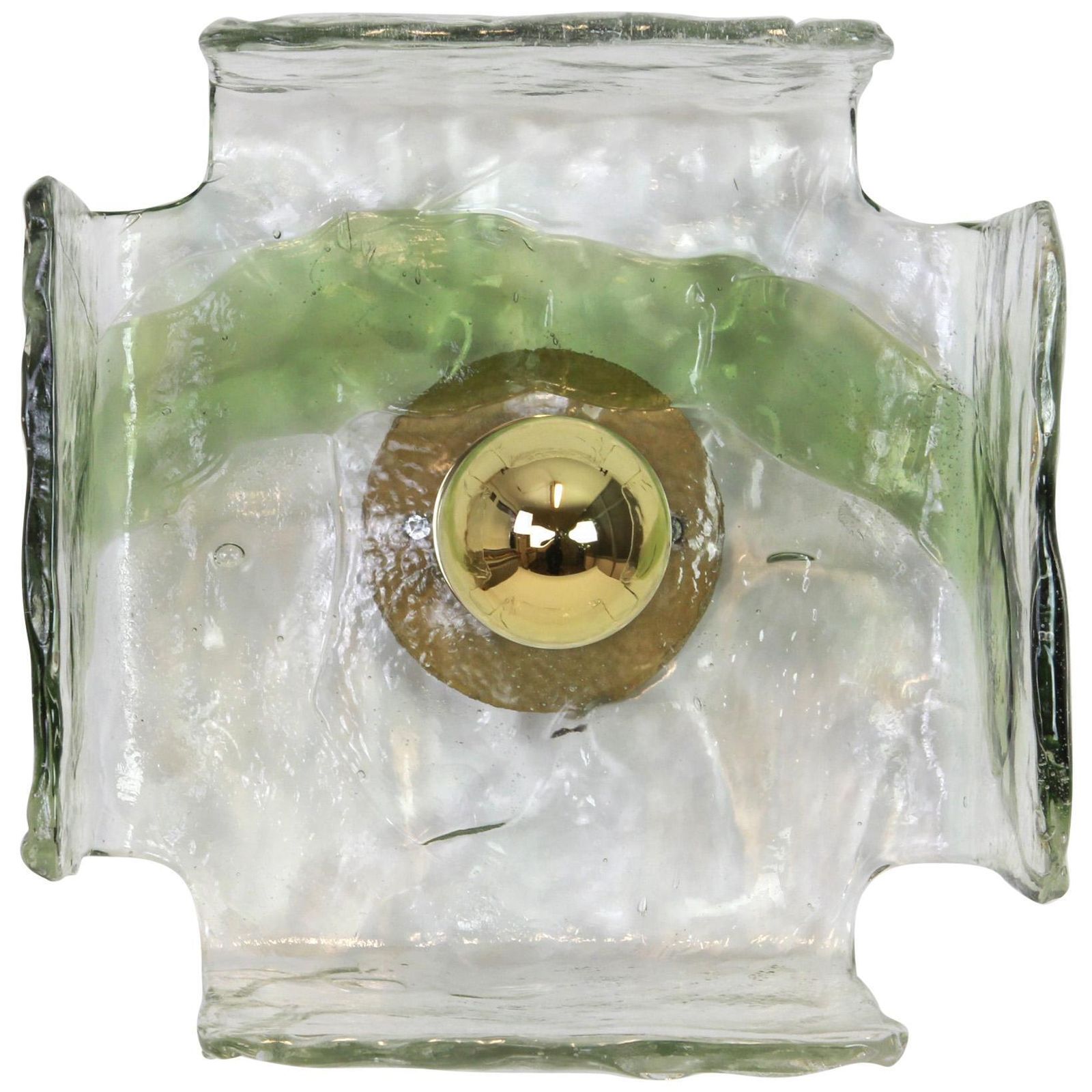 1 Of 6 Large Glass Wall Light Designed By Carlo Nason For Kalmar, 1960s