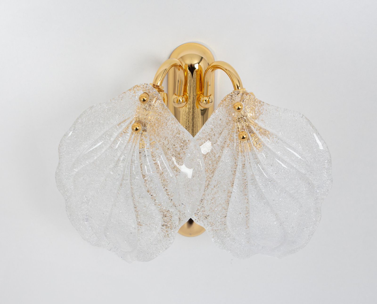 Pair Of Large Stunning Murano Glass Wall Sconce By Novaresi, Italy, 1970s photo Lighting