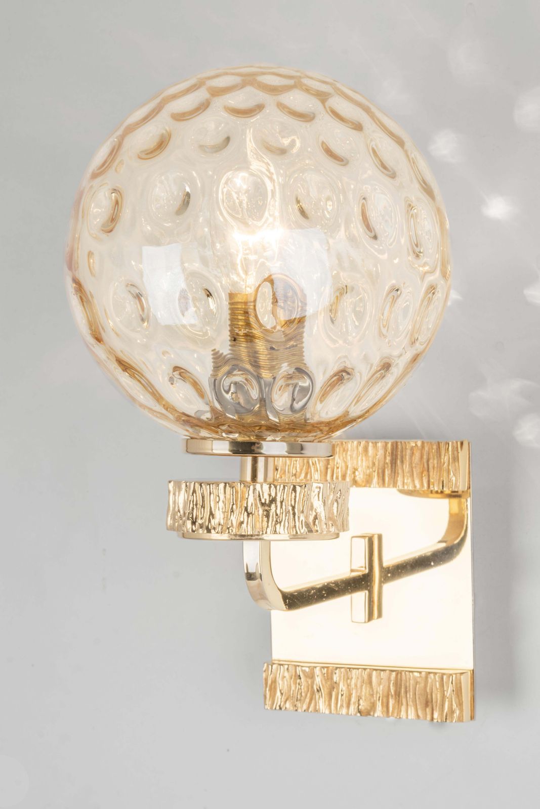 photo furniture 1 Of 3 Sets Of Glass And Brass Sconces Palwa Style, Germany, 1970s