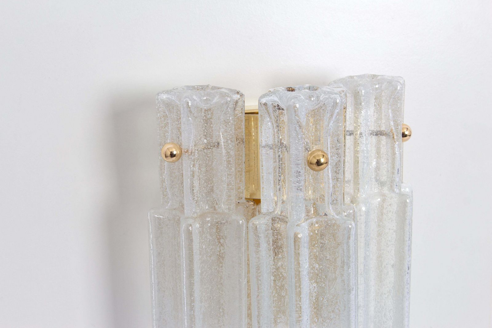 1 Of 2 Sets Of Frosted Glass Wall Lights By Limburg, Germany, 1960s photo Lighting