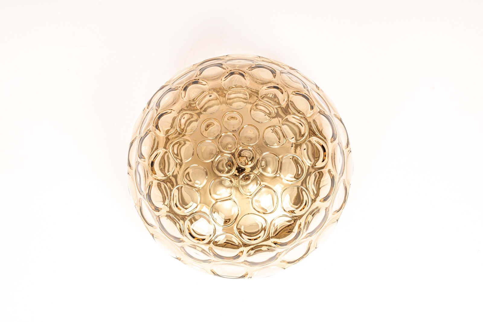 1 Of 2 Midcentury Flushmount / Wall Light Smoked Glass, Sputnik, Germany photo Lighting
