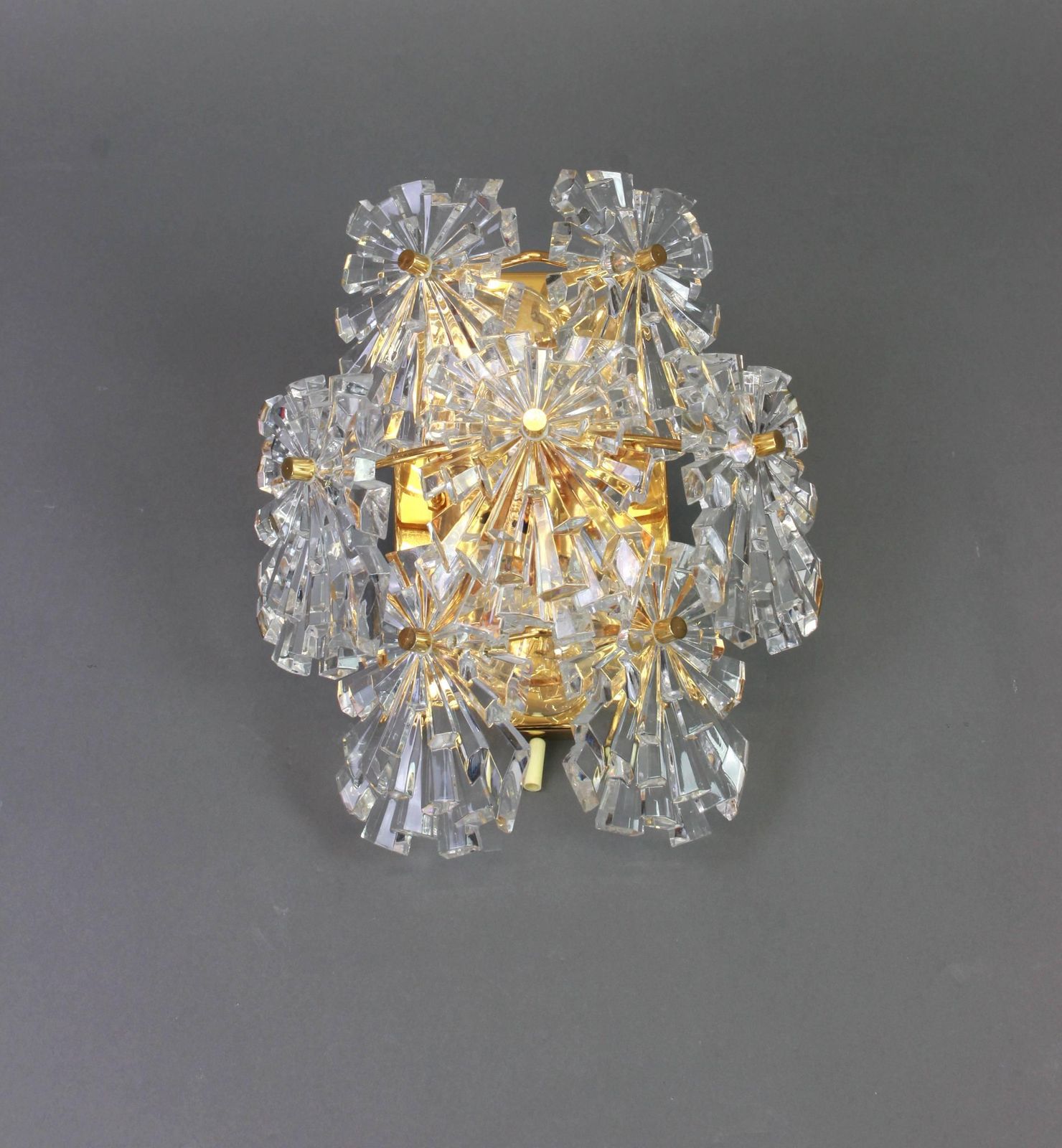 1 Of 2 Sets Wonderful Pair Of Crystal Sconces By Kinkeldey, Germany, 1970s photo furniture