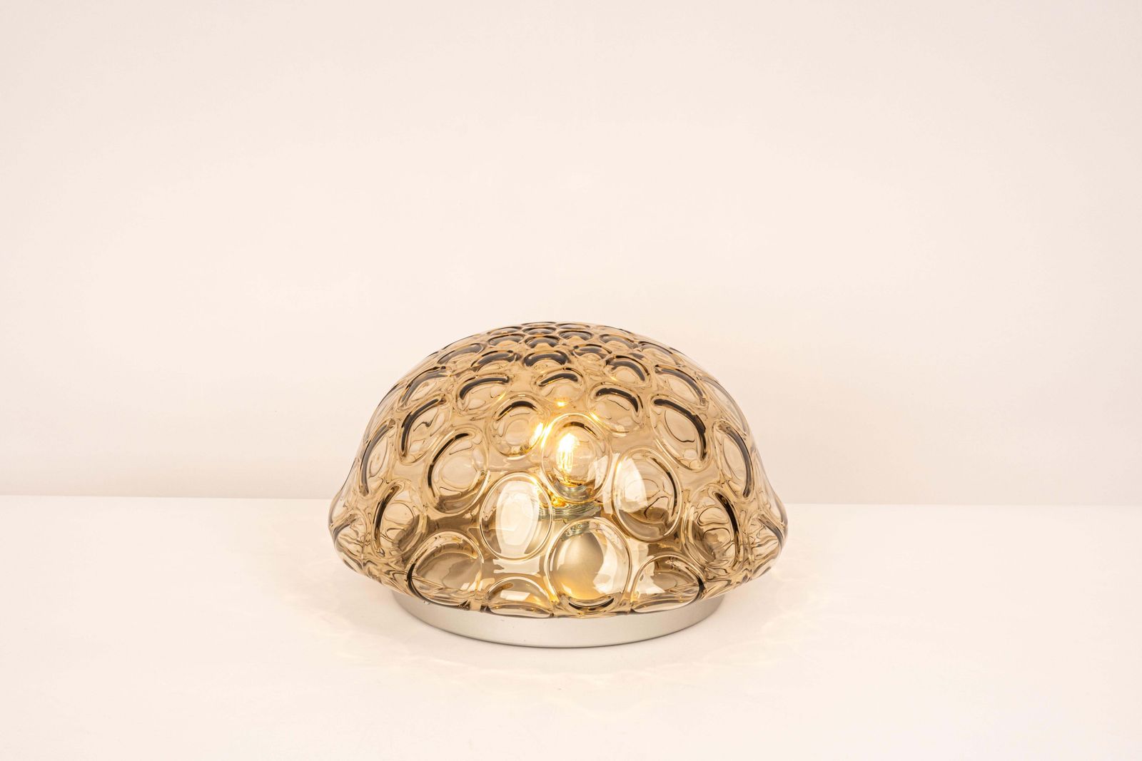photo furniture 1 Of 2 Midcentury Flushmount / Wall Light Smoked Glass, Sputnik, Germany