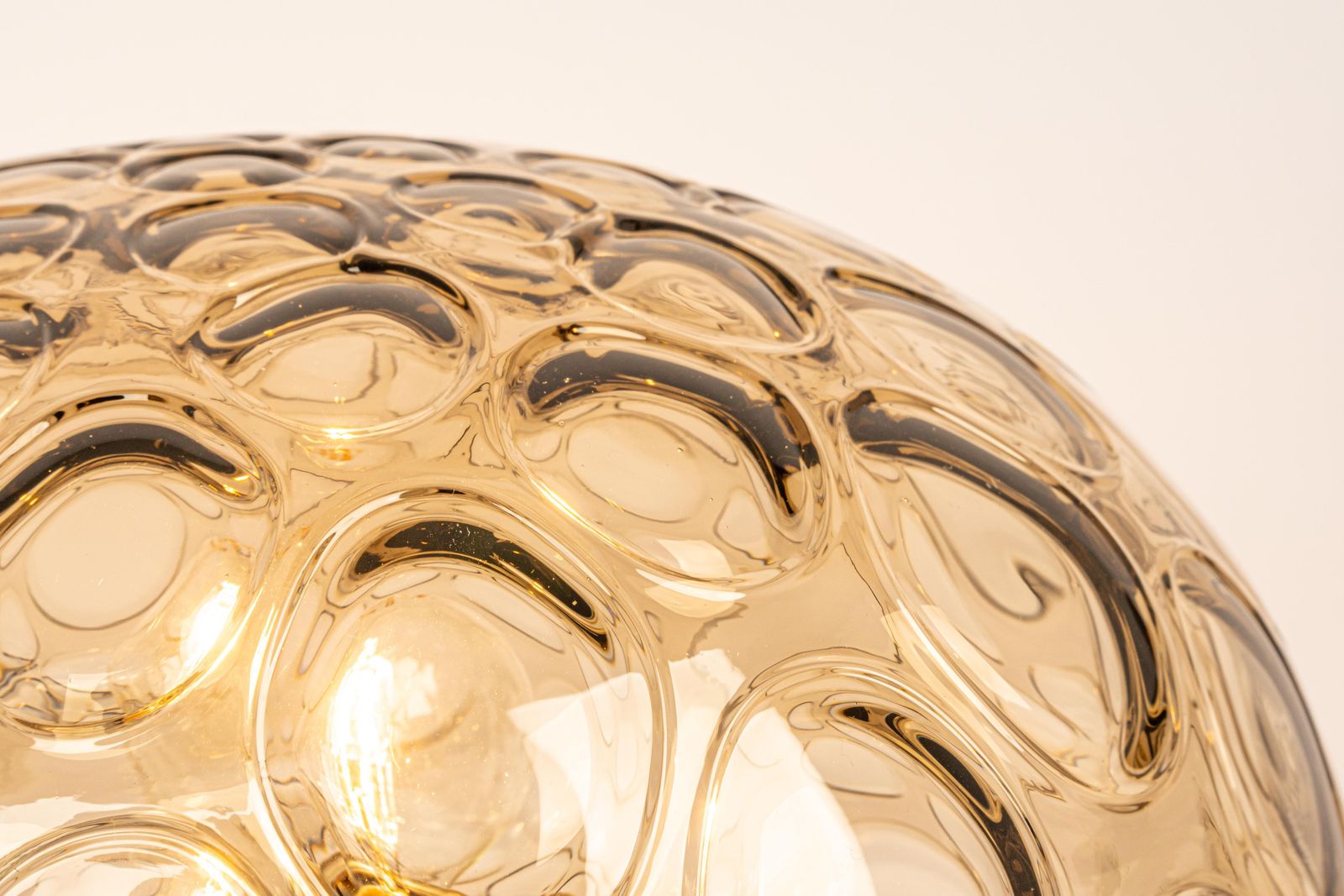 817.0 1 Of 2 Midcentury Flushmount / Wall Light Smoked Glass, Sputnik, Germany photo
