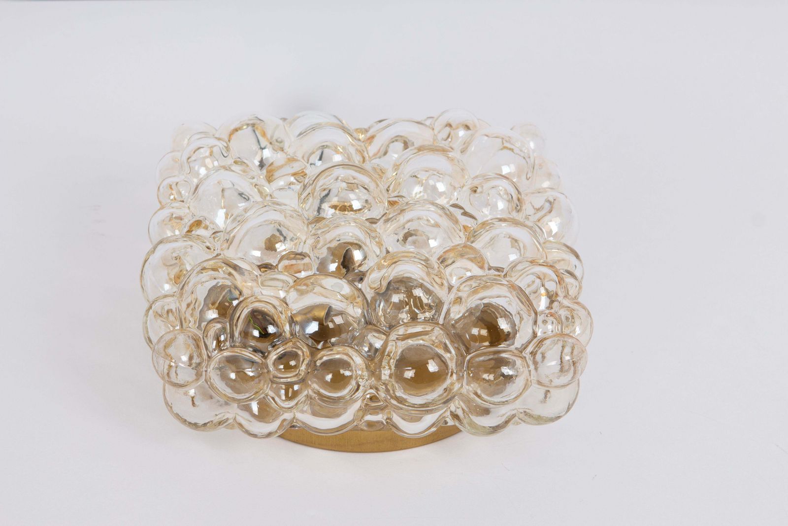 1 Of 3 Petite Amber Bubble Glass Sconce By Helena Tynell, Limburg, Germany photo vinterior