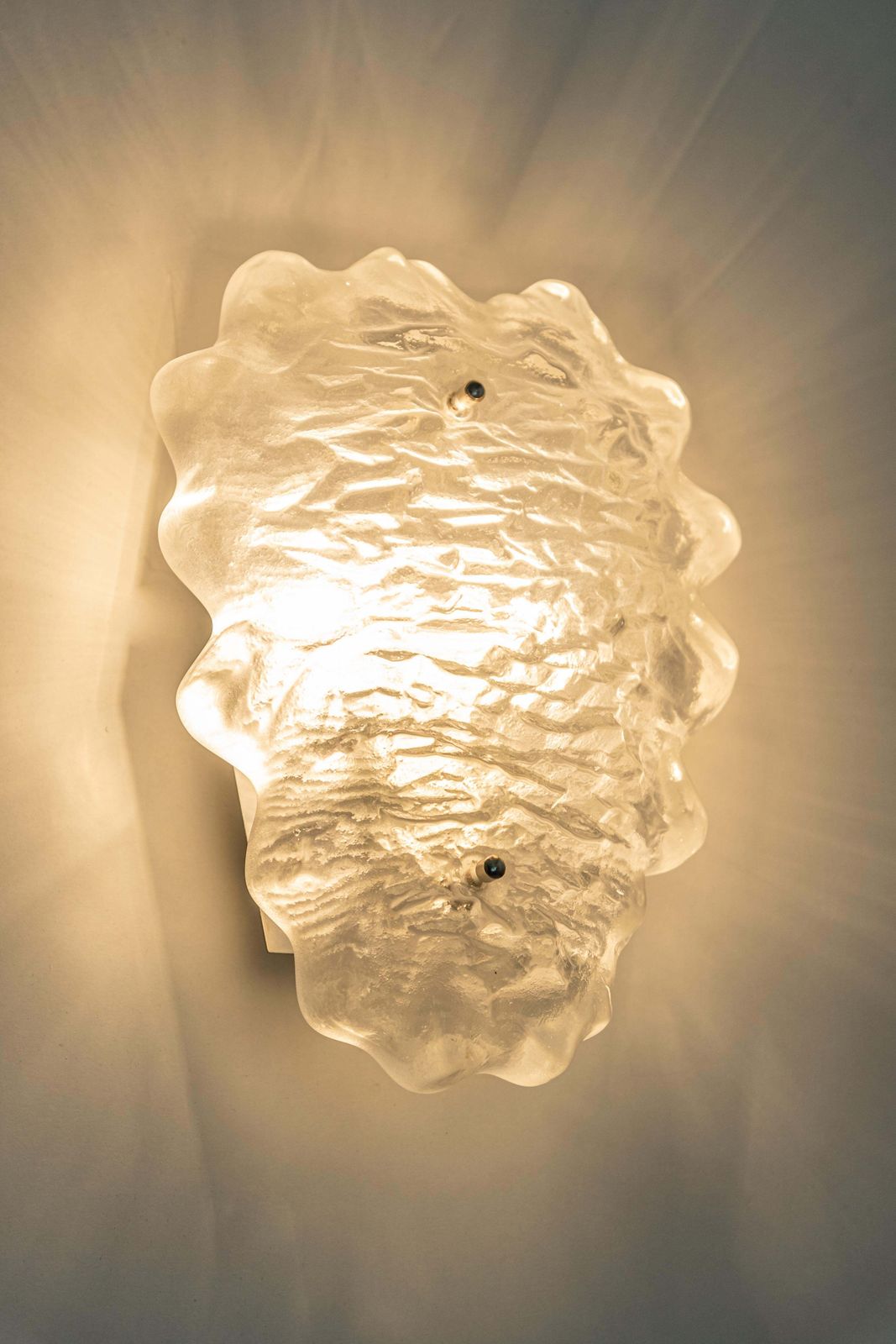 Pair Of Exclusive Sputnik Crystal Glass Wall Sconces By Peill & Putzler, Germany photo vinterior