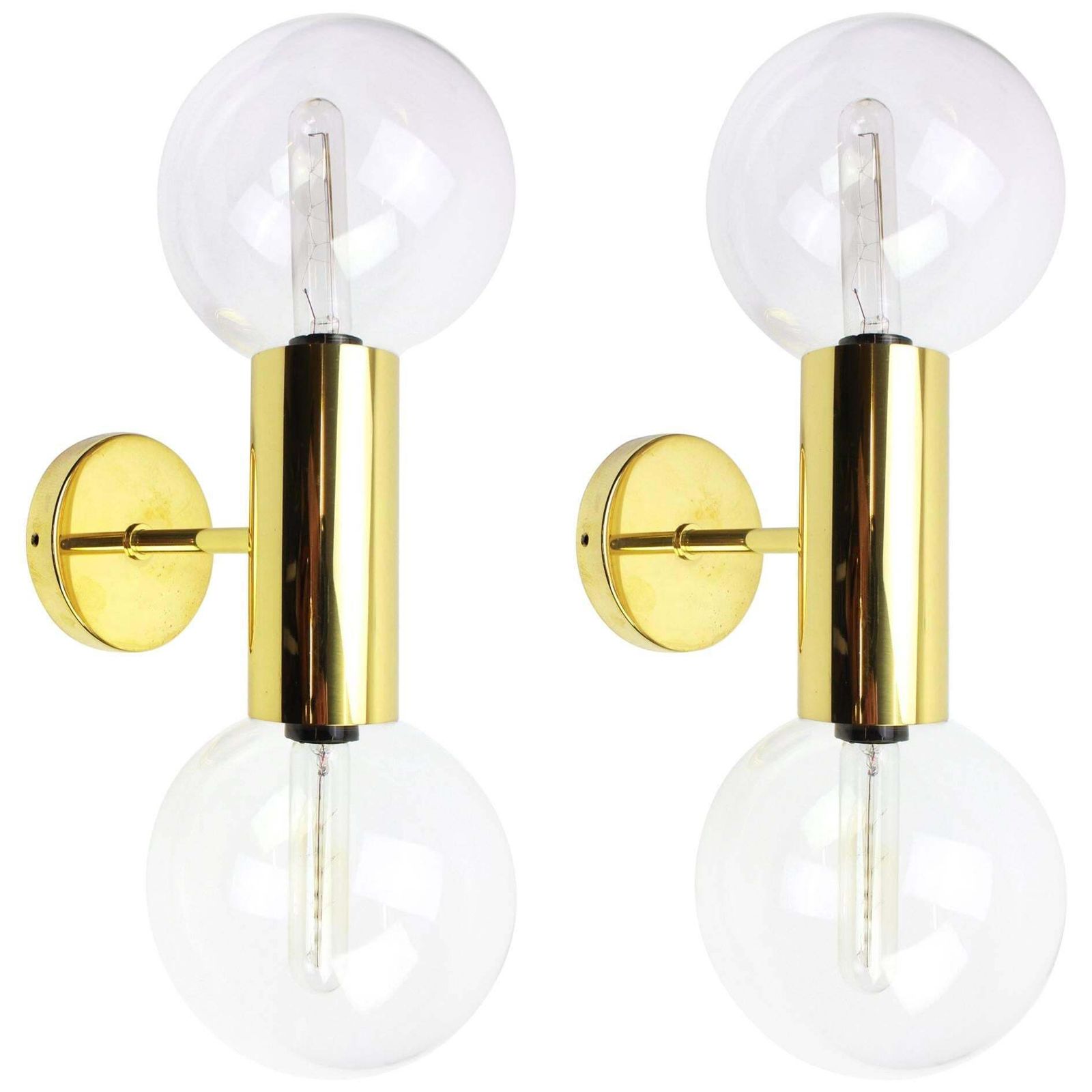 Mid Century Pair Of Wall Sconces Design Motoko Ishii By Staff, Germany, 1970s