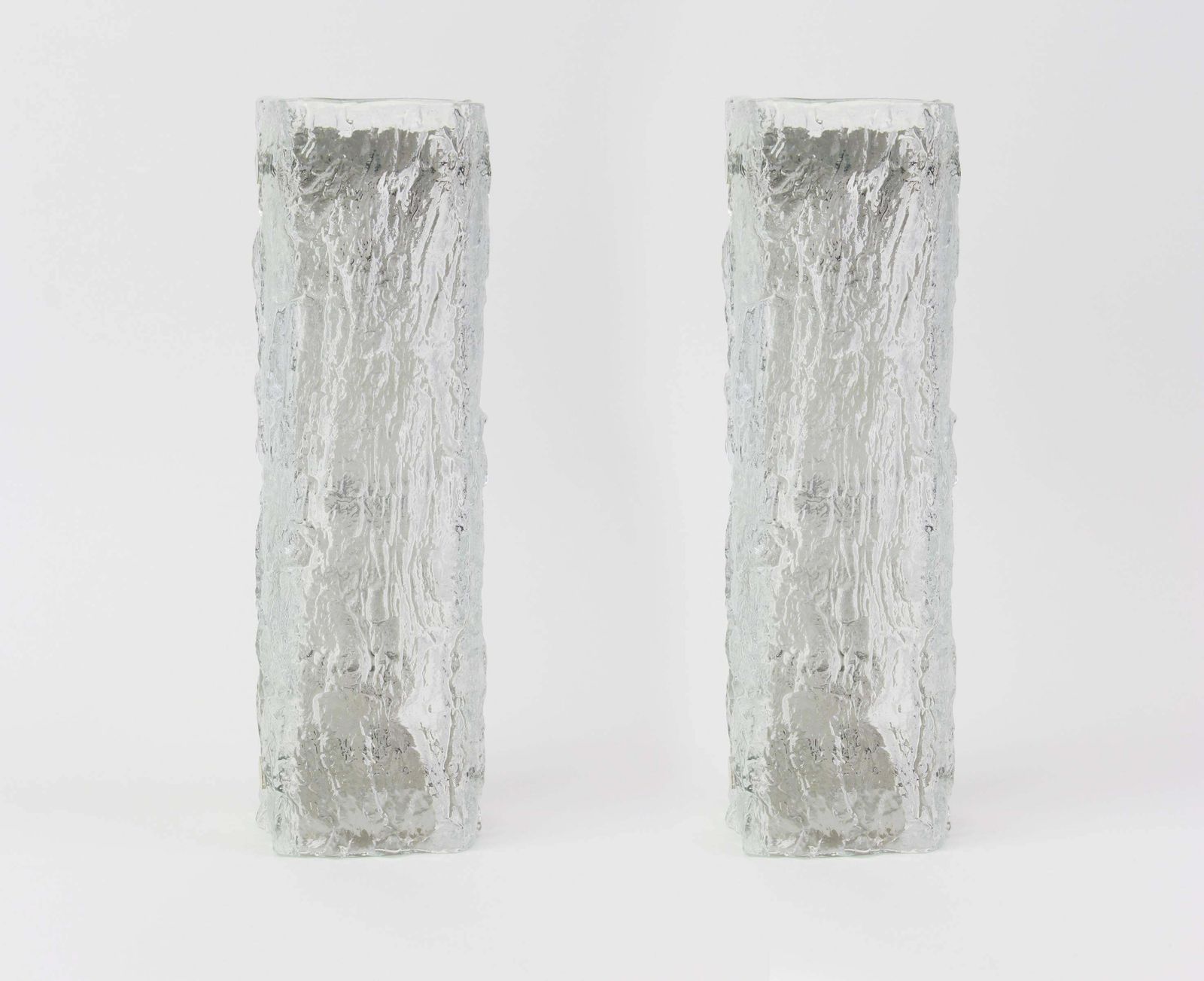 1 Of 3 Large Murano Ice Glass Vanity Sconce By Kaiser, Germany, 1970s photo 1032.0