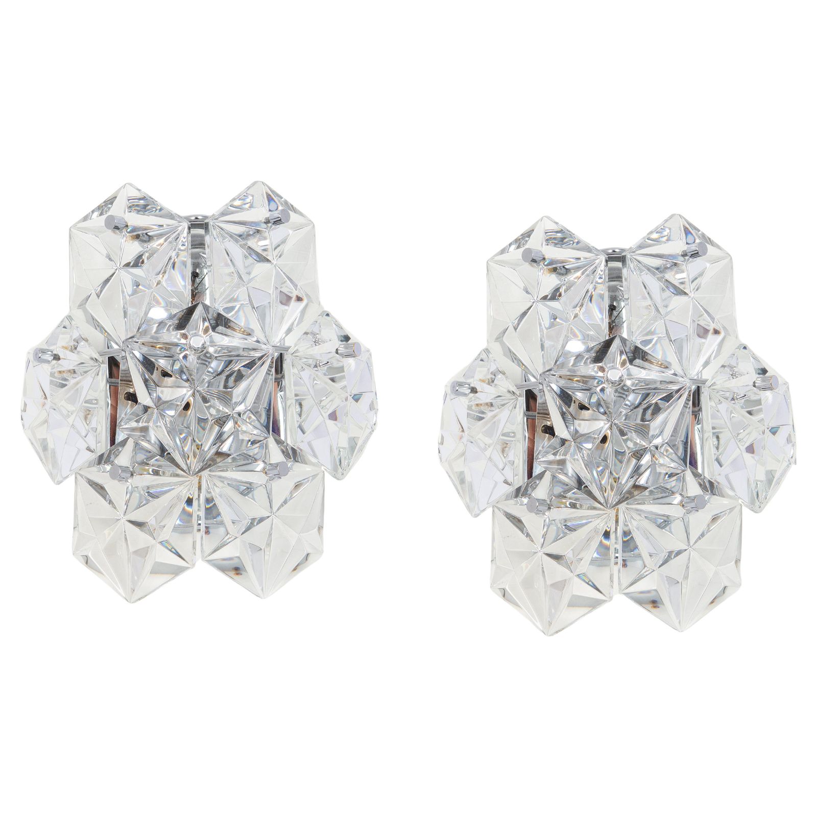 1 Of 3 Pairs Of Crystal Sconces By Kinkeldey, Germany, 1970s