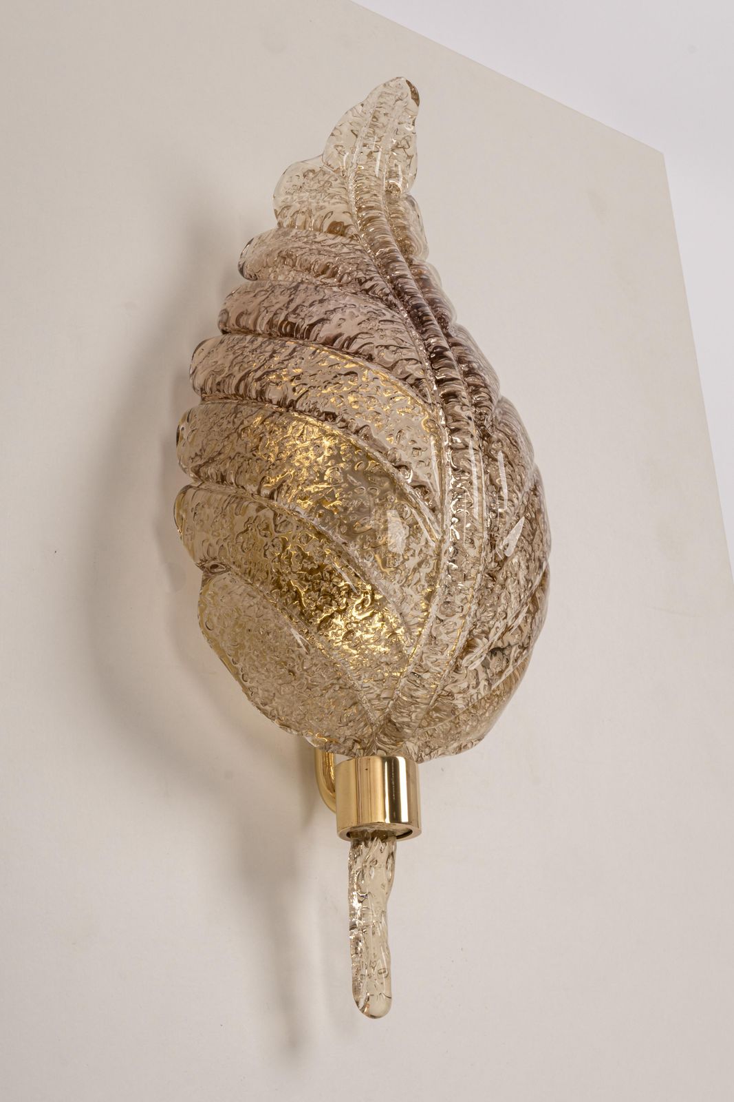 1 Of 4 Large Murano Glass Wall Sconce By Barovier & Toso, Italy, 1970s photo Lighting