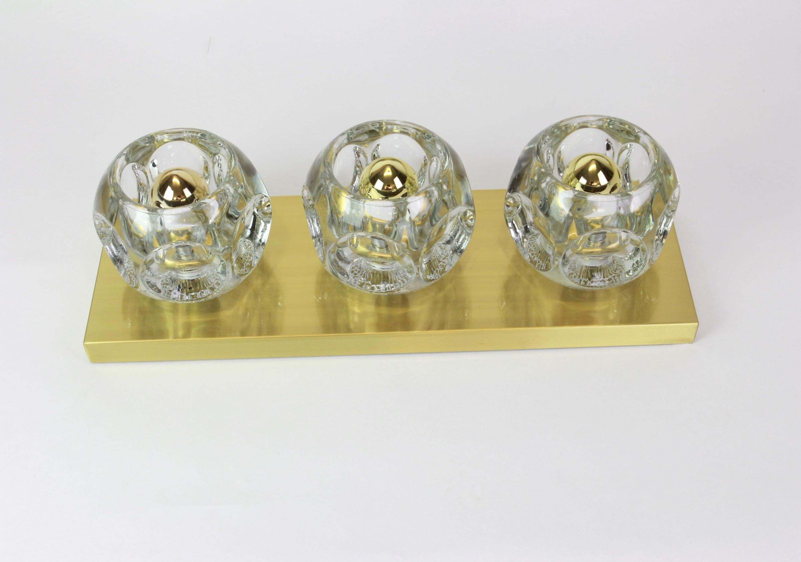 Pair Of Crystal Glass Wall Sconces Design By Sciolari For Peill & Putzler photo furniture