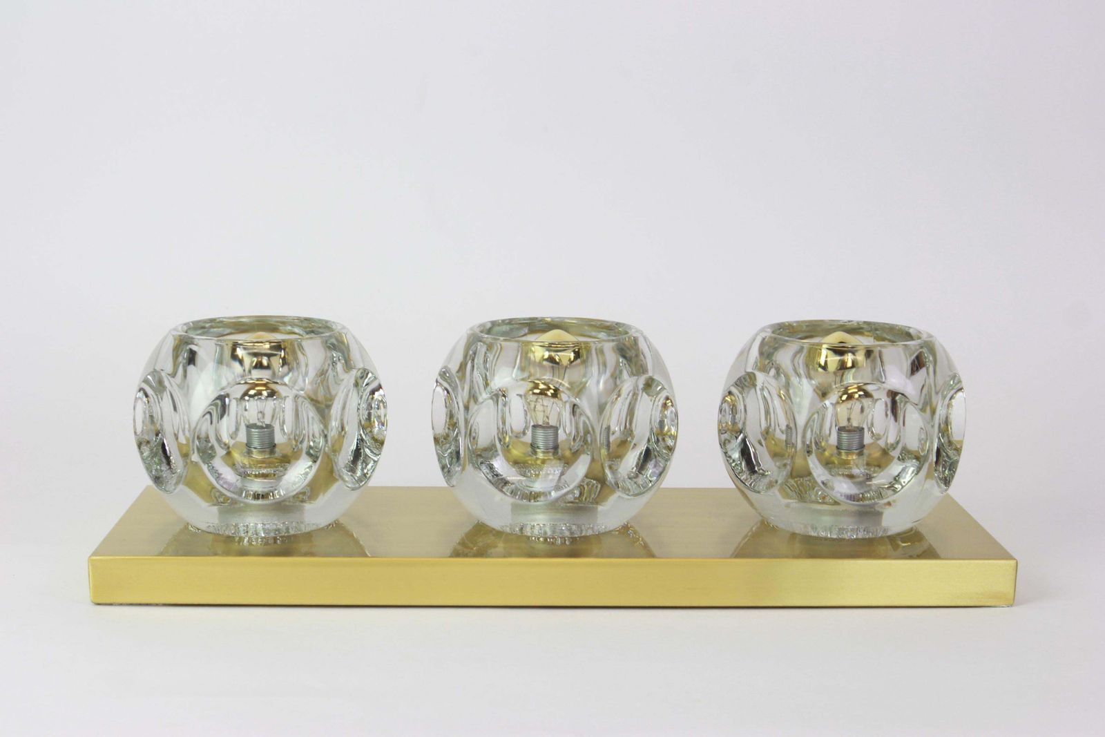 Pair Of Crystal Glass Wall Sconces Design By Sciolari For Peill & Putzler photo 1204.0