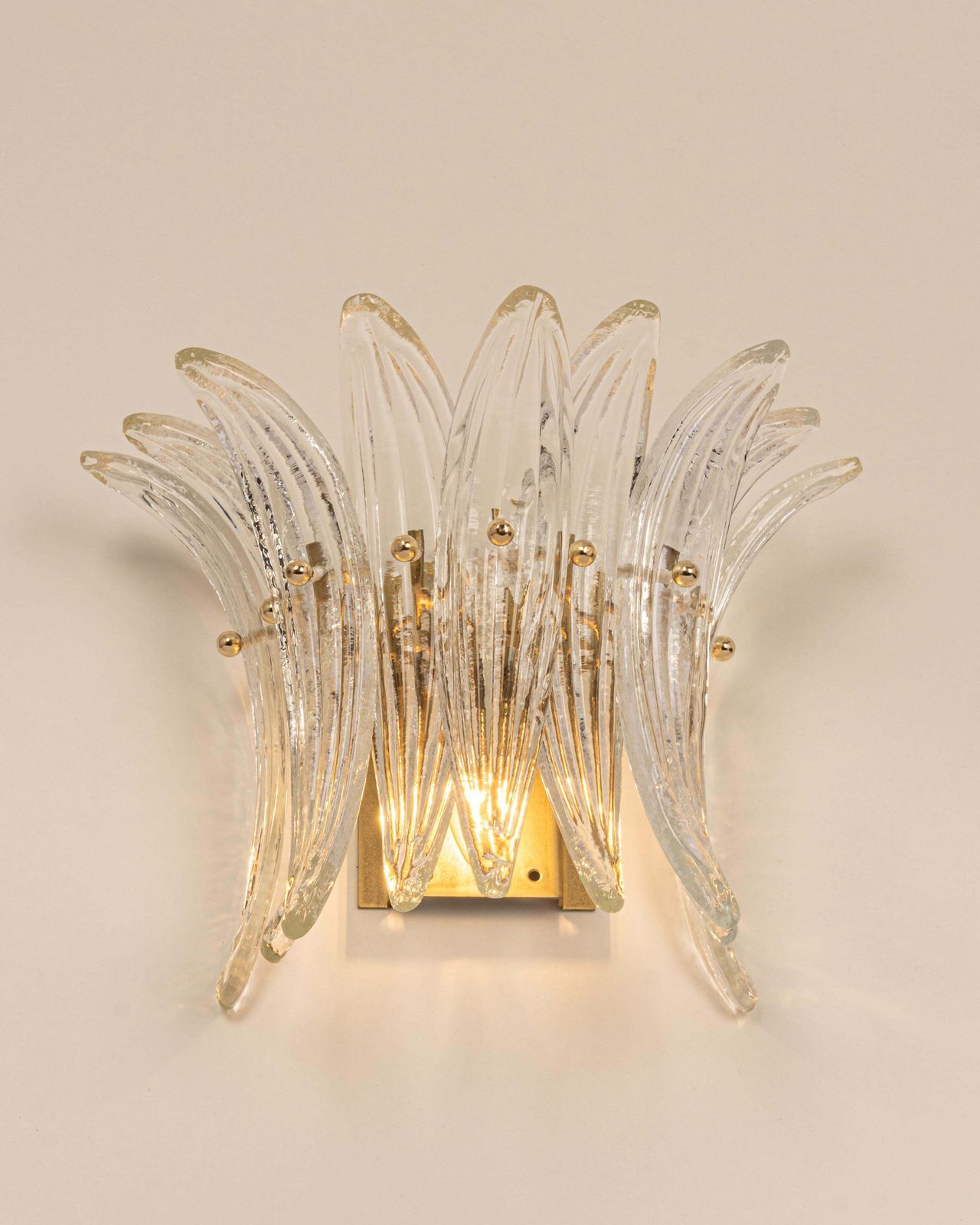 photo vinterior 1 Of 2 Sets Of Large Kalmar Sconces Palmette Wall Lights, Austria, 1970s