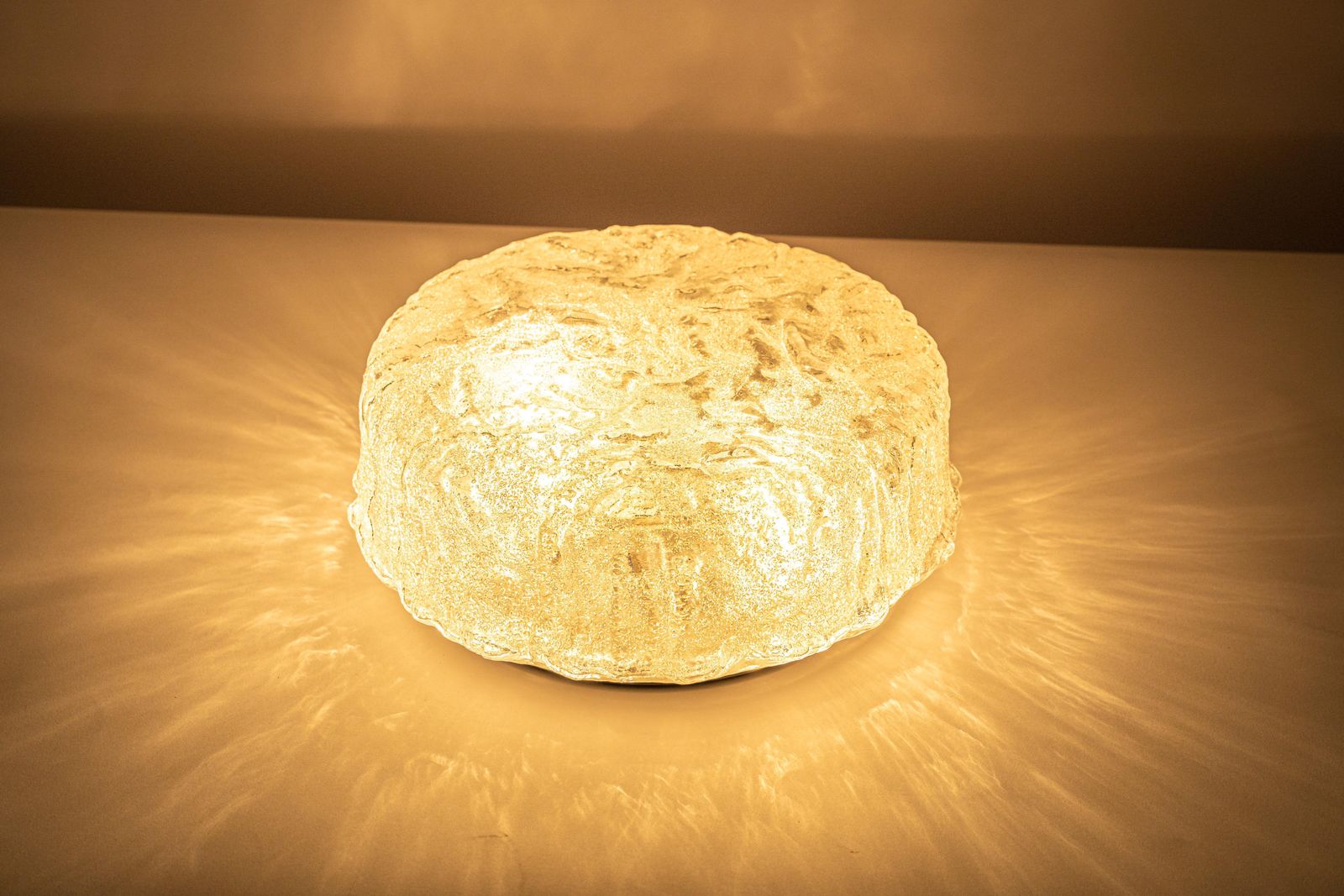 1 Of 4 Round Murano Glass Flush Mount By Limburg, Germany, 1970s photo furniture