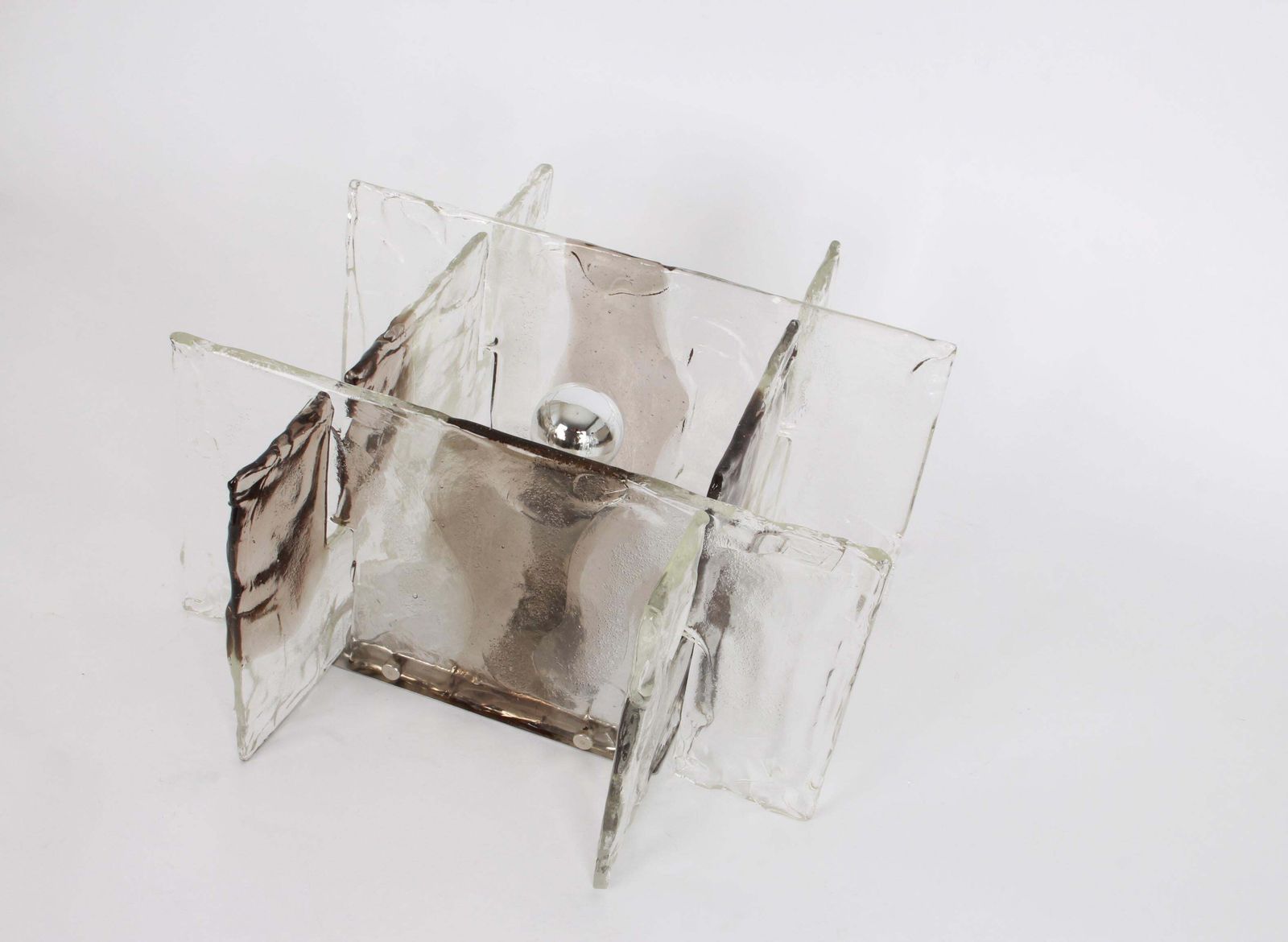 1 Of 3 Large Glass Wall Lights Designed By Carlo Nason For Kalmar, 1960s photo furniture