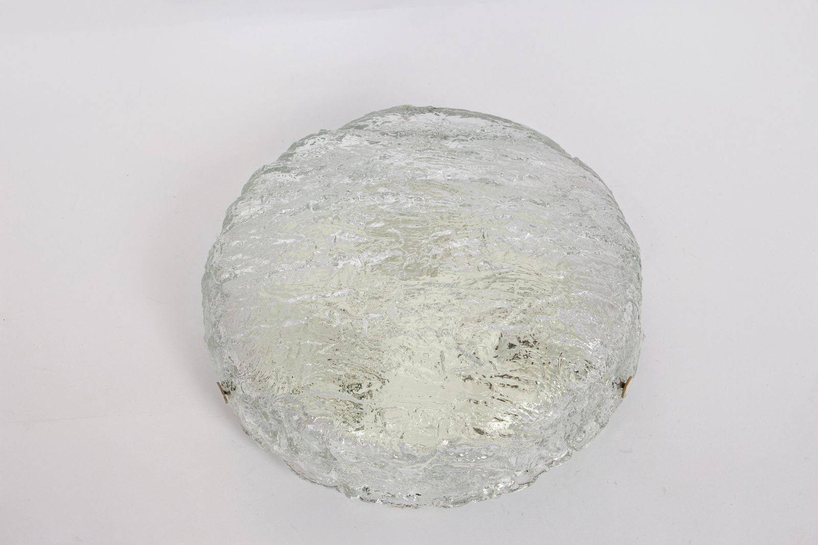 1 Of 8 Petite Murano Glass Flushmount Fixture By Kaiser, Germany, 1960s photo for sale