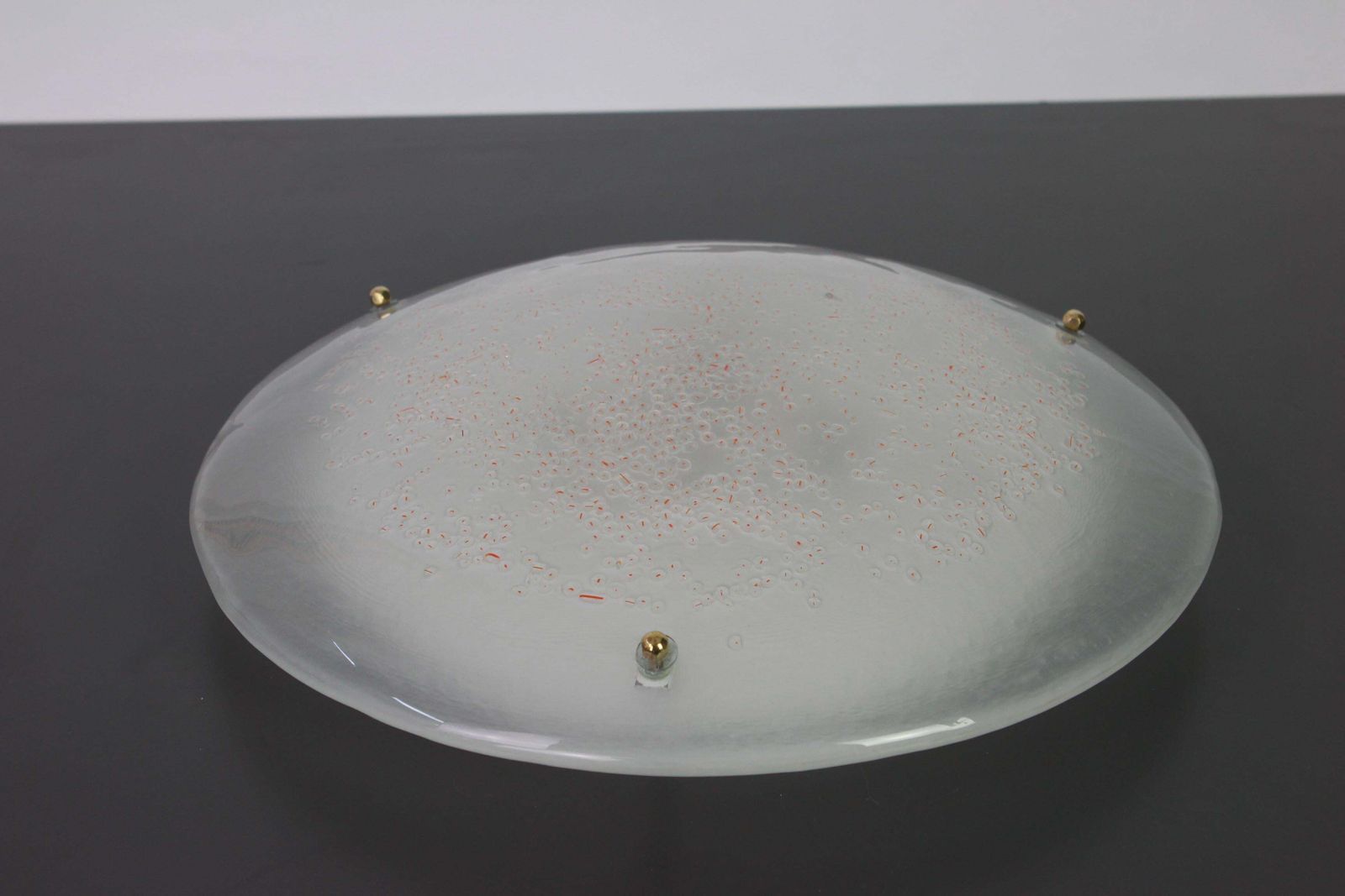Round Murano Glass Flushmount By Hillebrand, Germany, 1970s photo Lighting