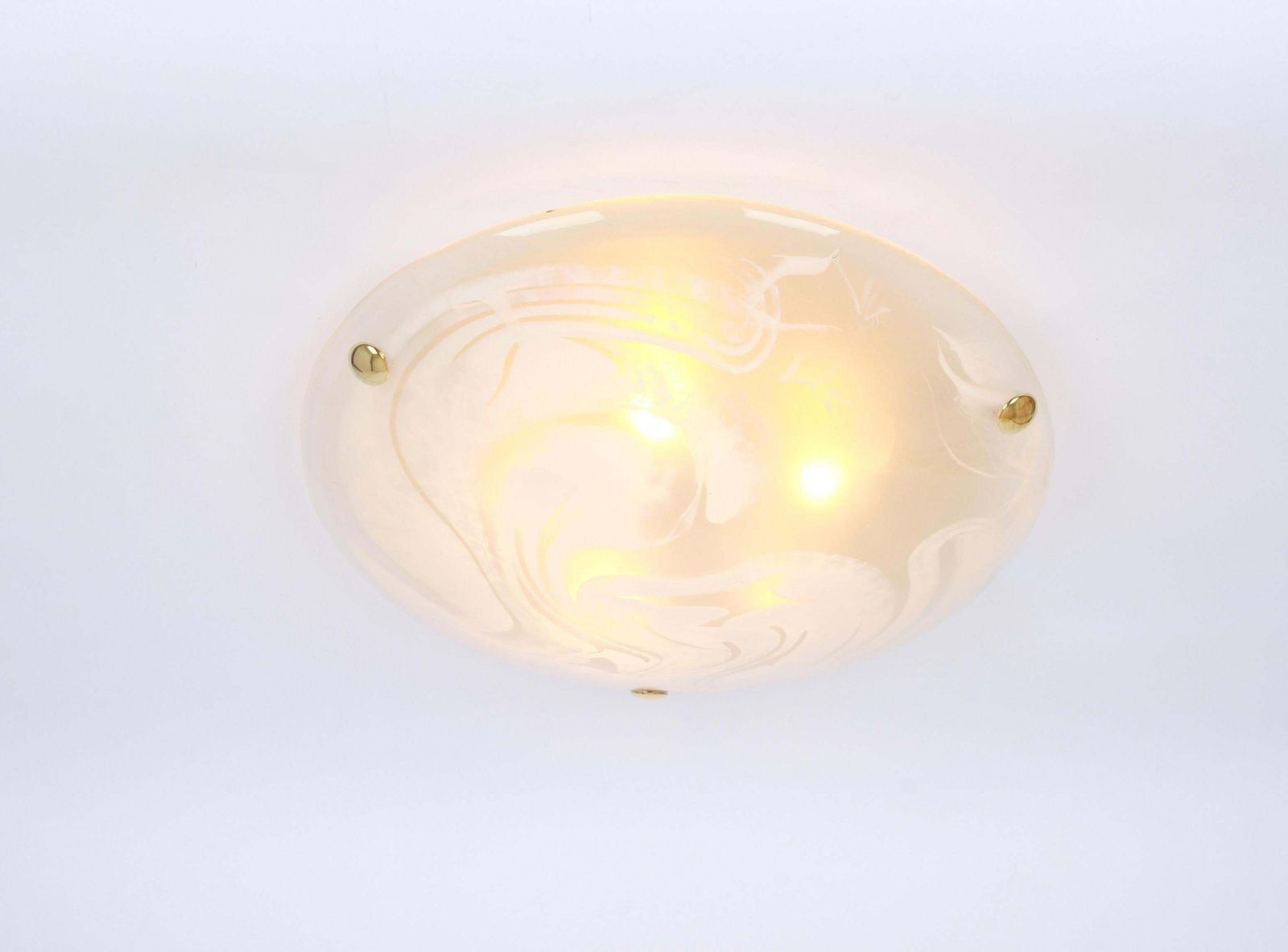 1 Of 3 Round Murano Glass Flush Mount By Hillebrand, Germany, 1970s photo for sale