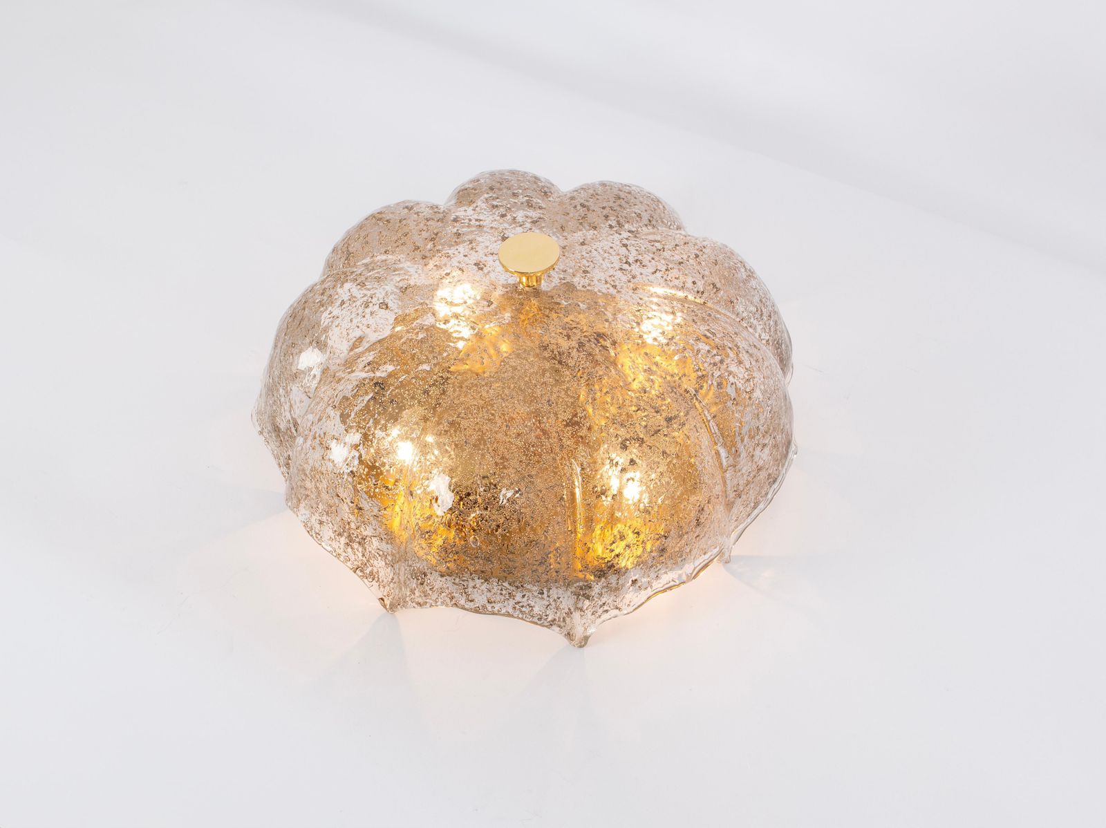 photo for sale 1 Of 4 Dark Toned Murano Glass Ceiling Fixture, Kaiser, Germany, 1970s