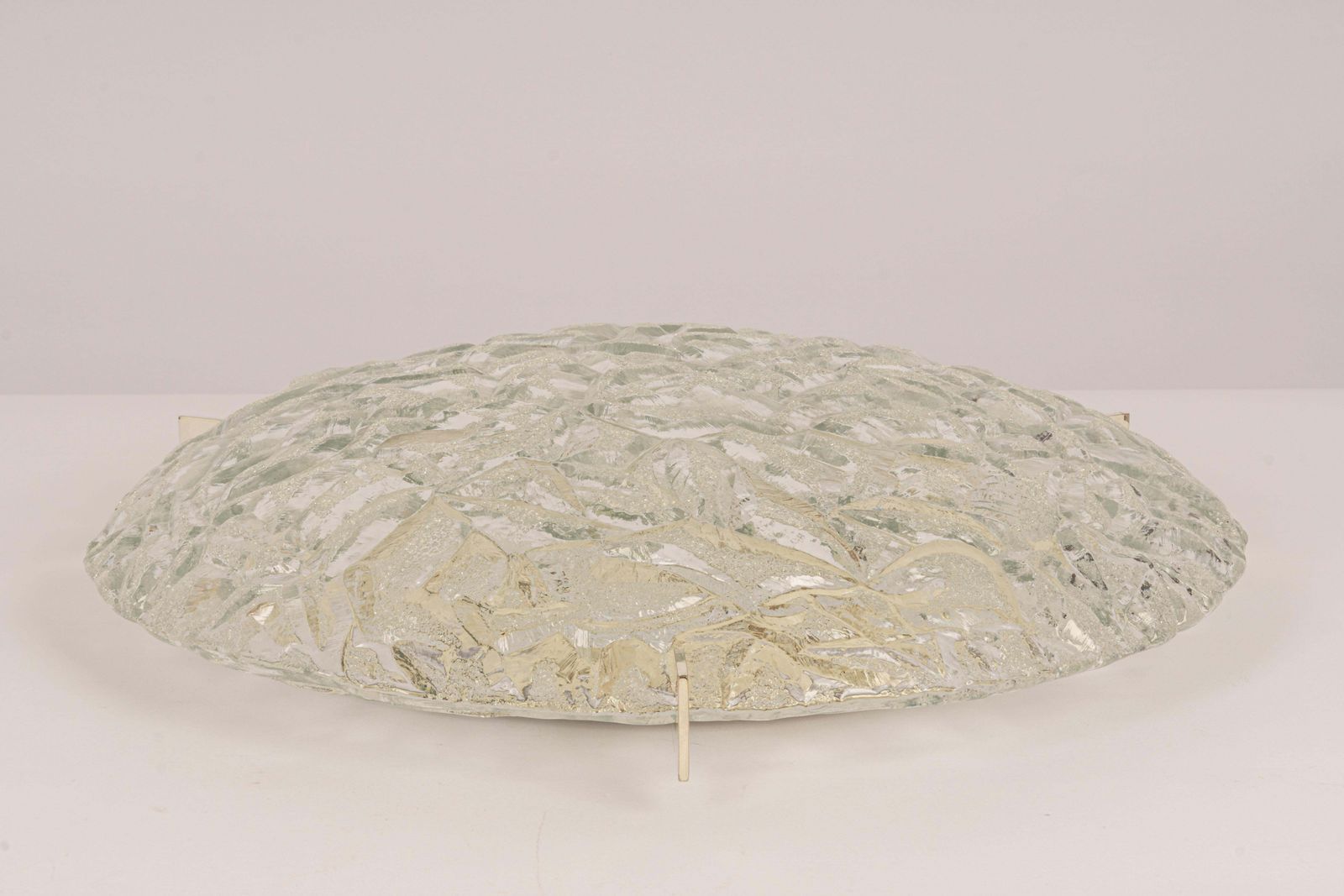 1 Of 3 Large Murano Glass Flushmount Fixture By Kaiser, Germany, 1960s photo vintage