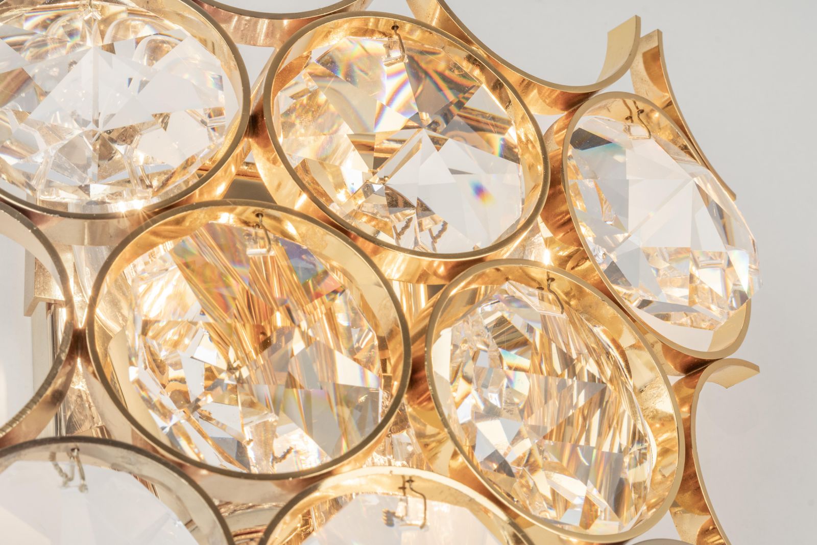 photo furniture 1 Of 2 Pairs Of Crystal Wall Lights, Sciolari Design, Palwa, Germany, 1960s