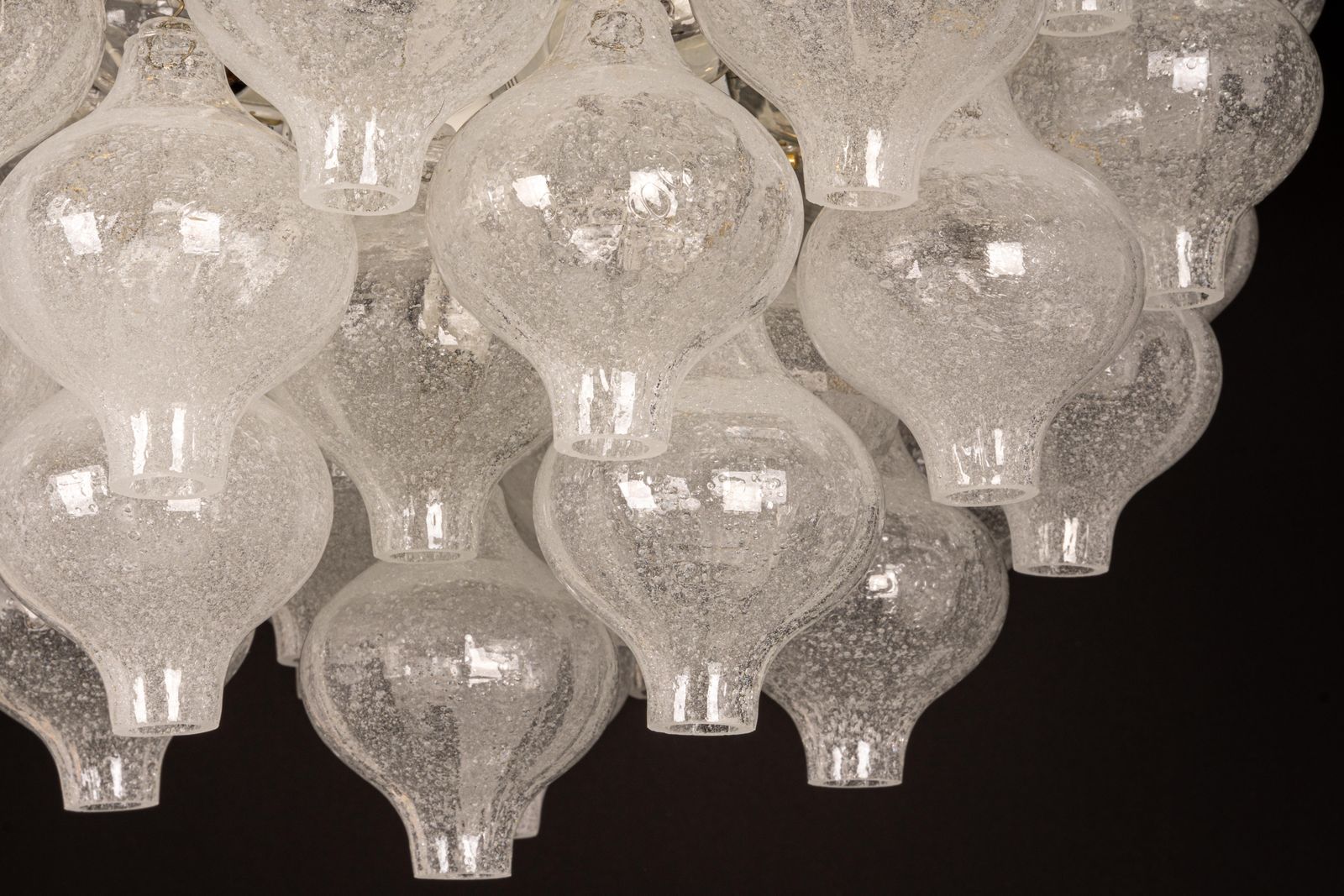 2751.0 1 Of 3 Large Tulipan Glass Flush Mount Or Chandelier By Kalmar, Austria, 1960s photo