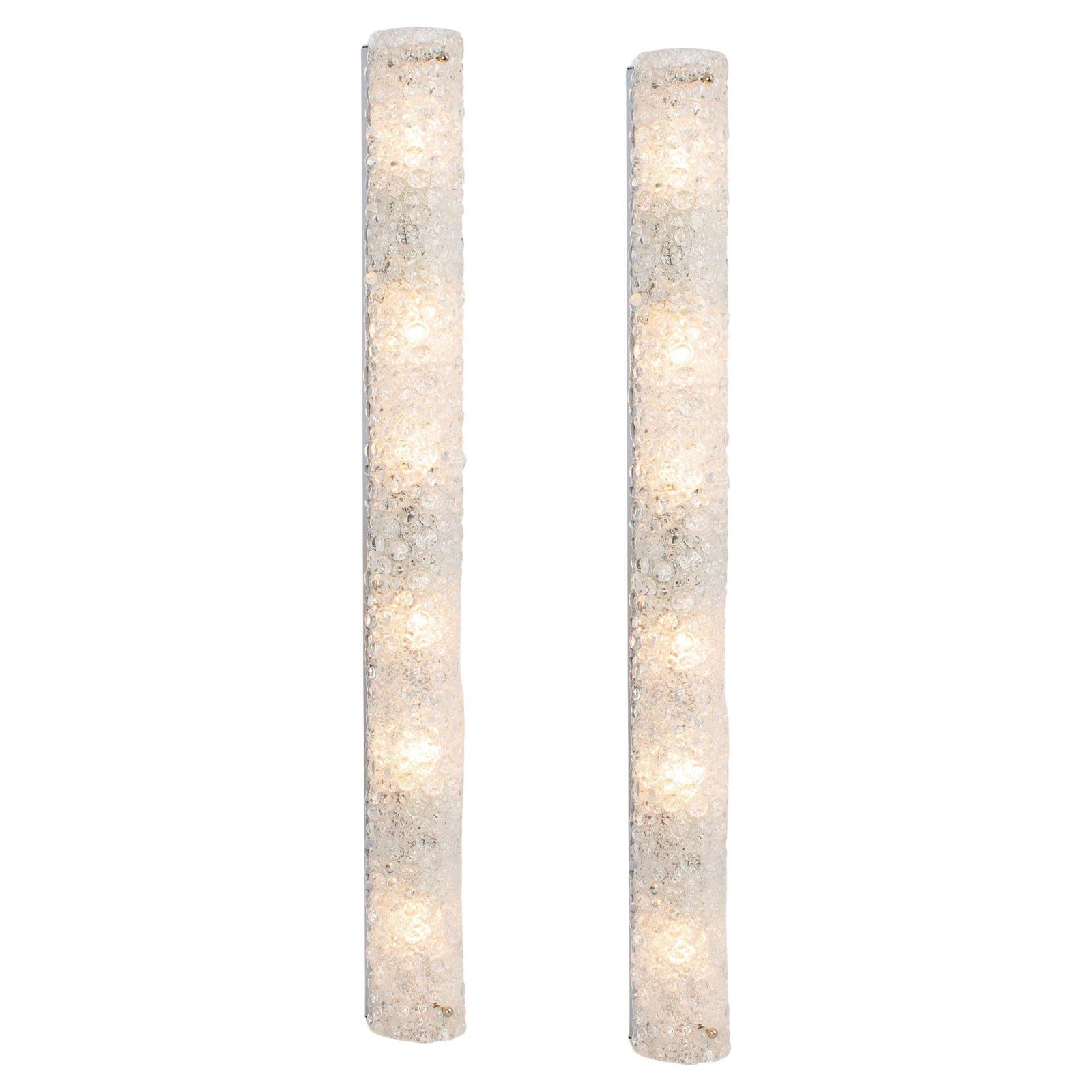 1 Of 4 Extra Large Murano Bubble Glass Sconces Modernist Wall Fixtures, Germany