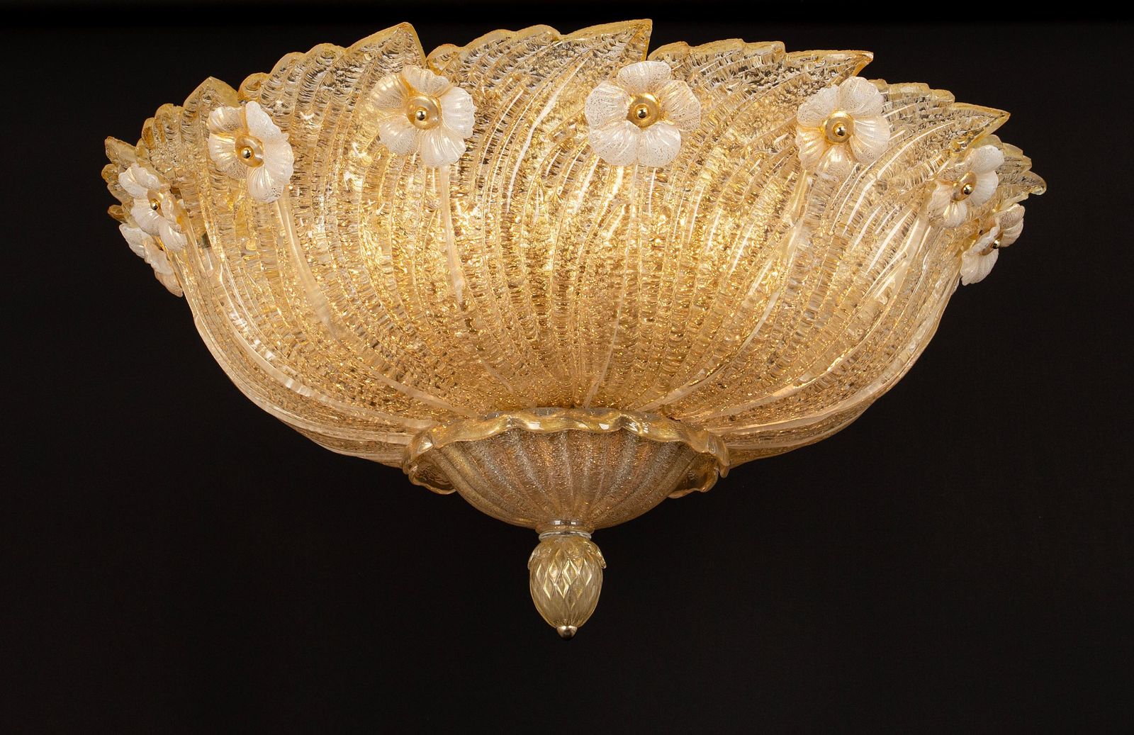 photo vinterior 1 Of 2 Large Grand Hotel Murano Ceiling Fixture By Barovier & Toso, Italy, 1970s