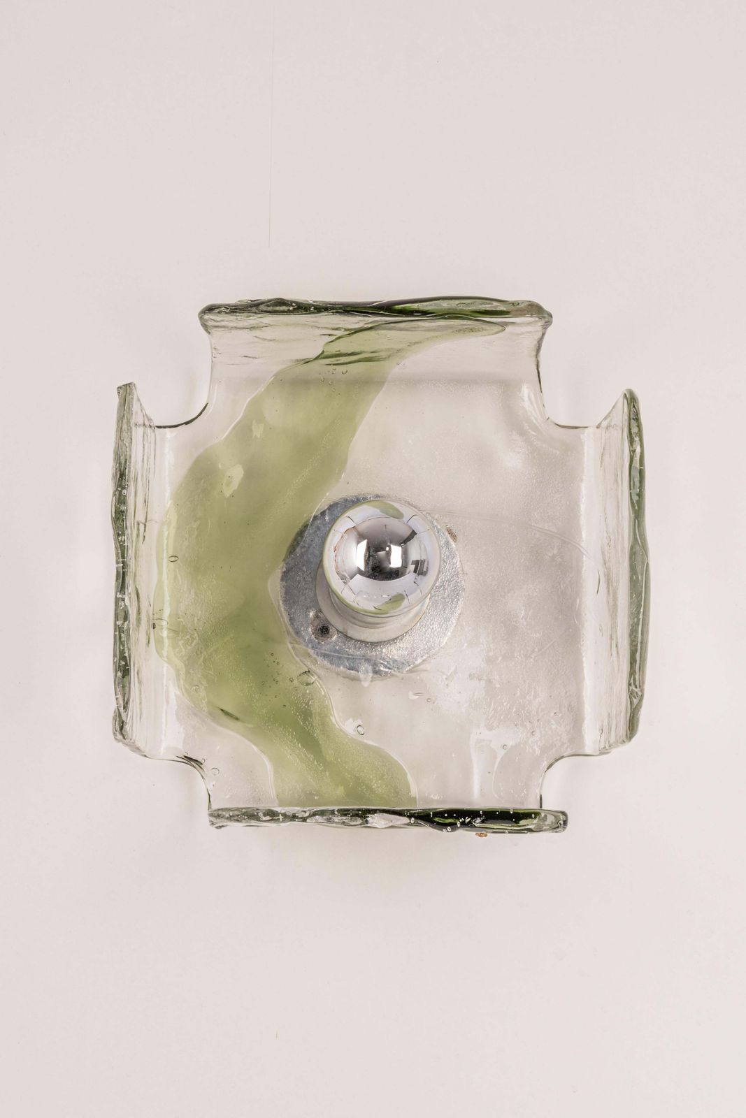1 Of 15 Large Glass Wall Light Designed By Carlo Nason For Kalmar, 1960s photo for sale