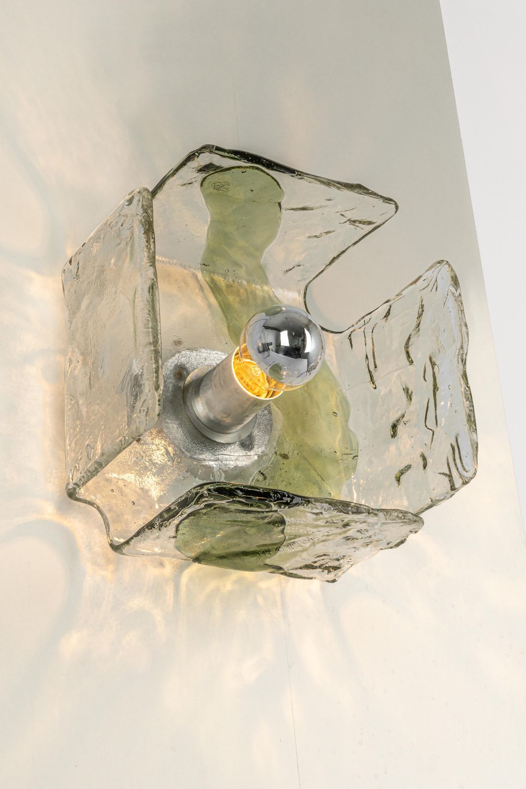 photo for sale 1 Of 15 Large Glass Wall Light Designed By Carlo Nason For Kalmar, 1960s