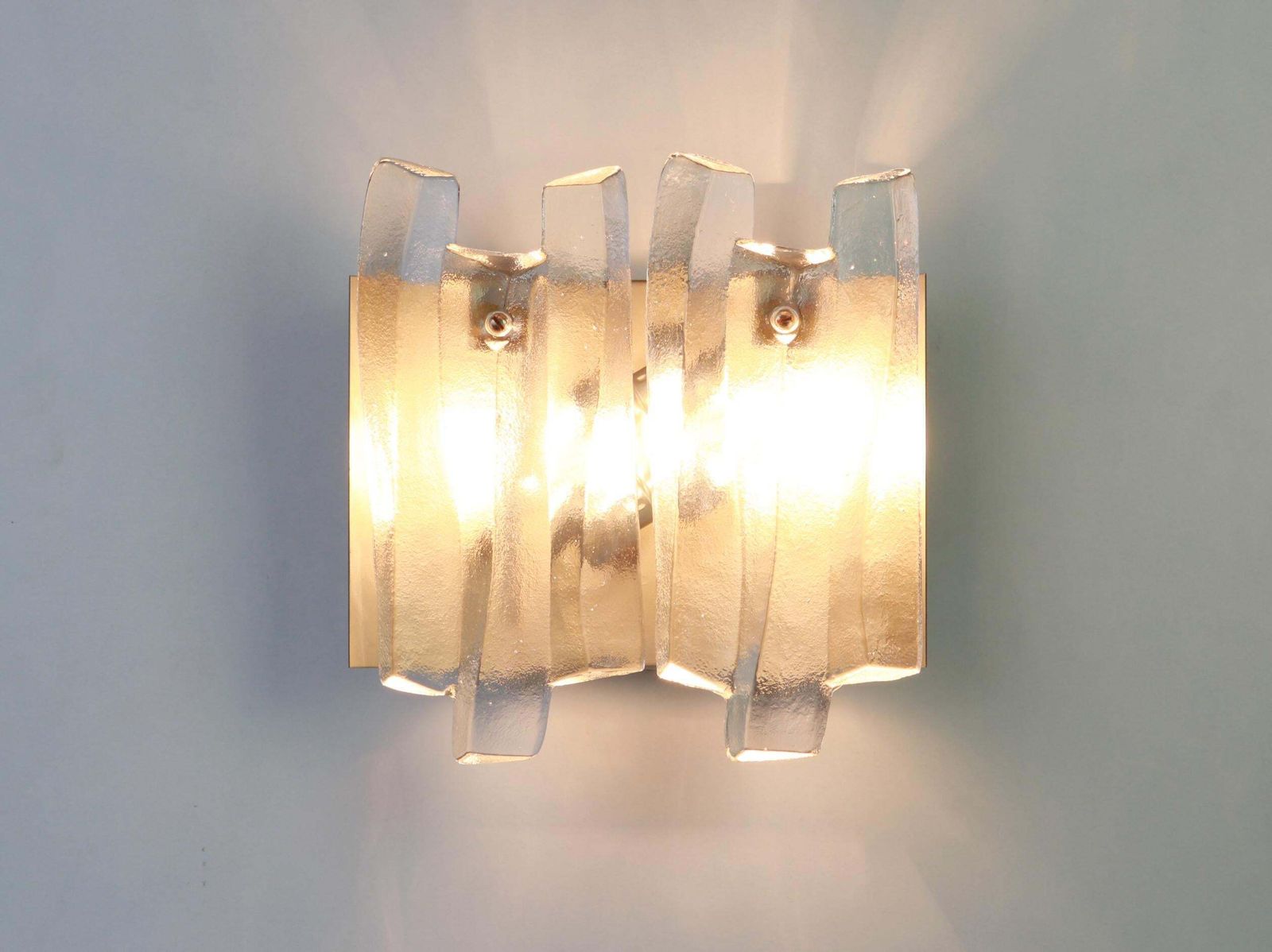 Pair Of Large Murano Glass Sconces By Kalmar 'Fuente', Austria, 1960s photo 1075.0