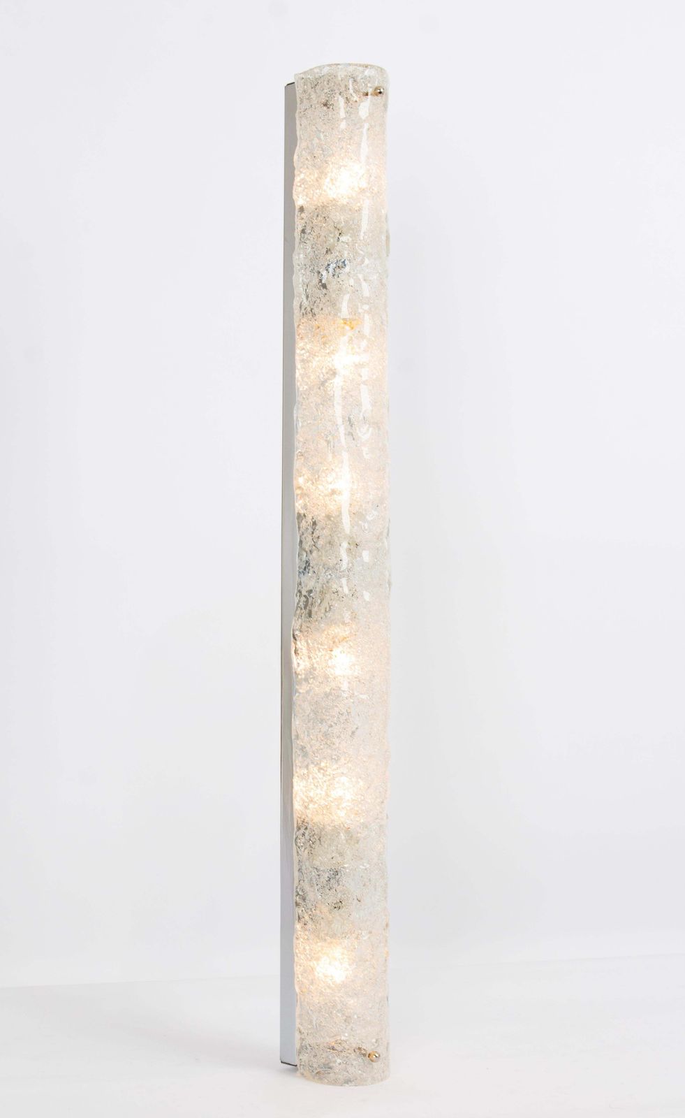 1 Of 4 Extra Large Murano Ice Glass Sconces Modernist Wall Fixtures, Germany photo furniture